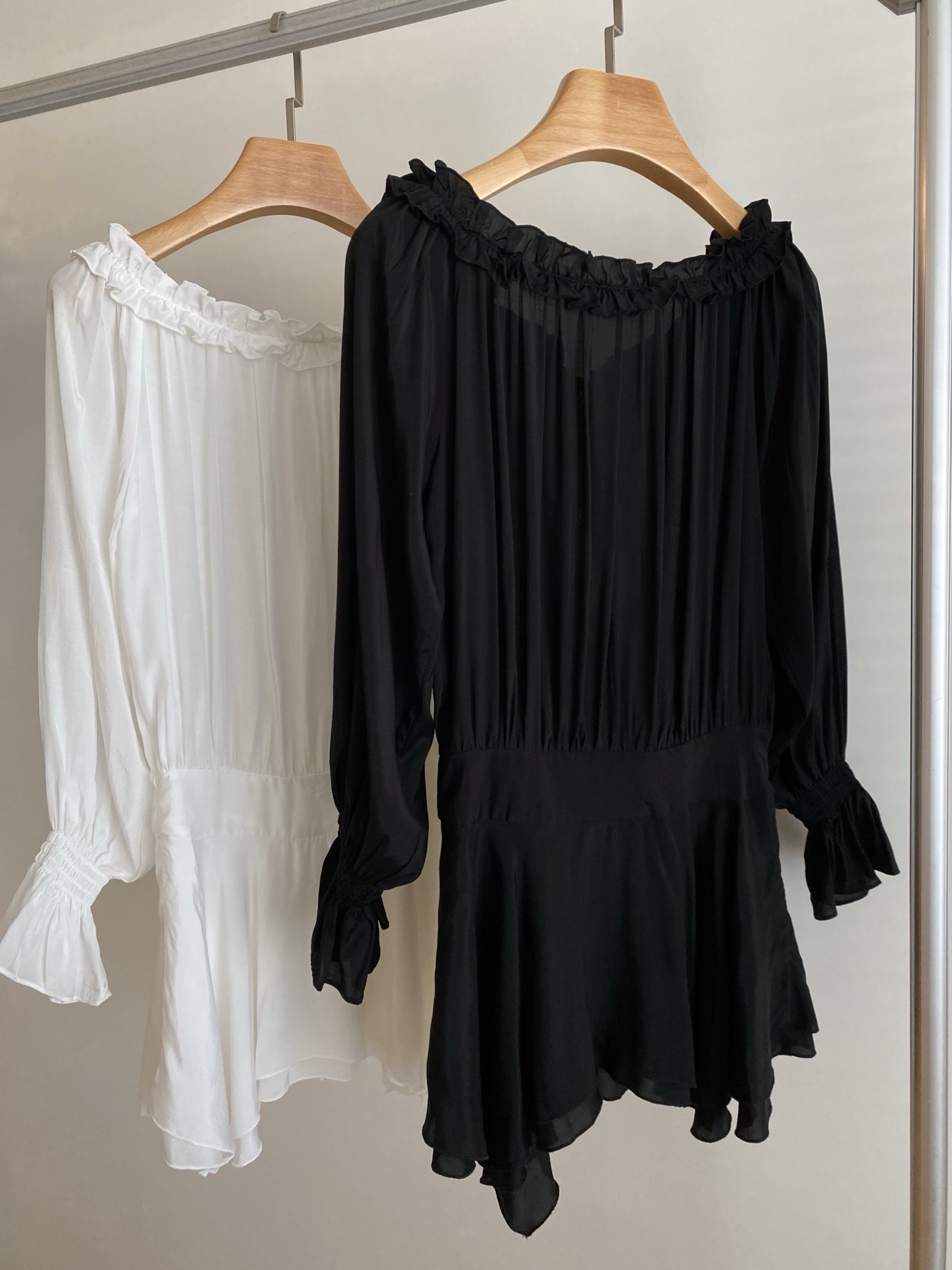 Elegant Off-Shoulder Silk Blend Dress with Ruffle and Rose Detail 7 i1755771673675 5952 0 5
