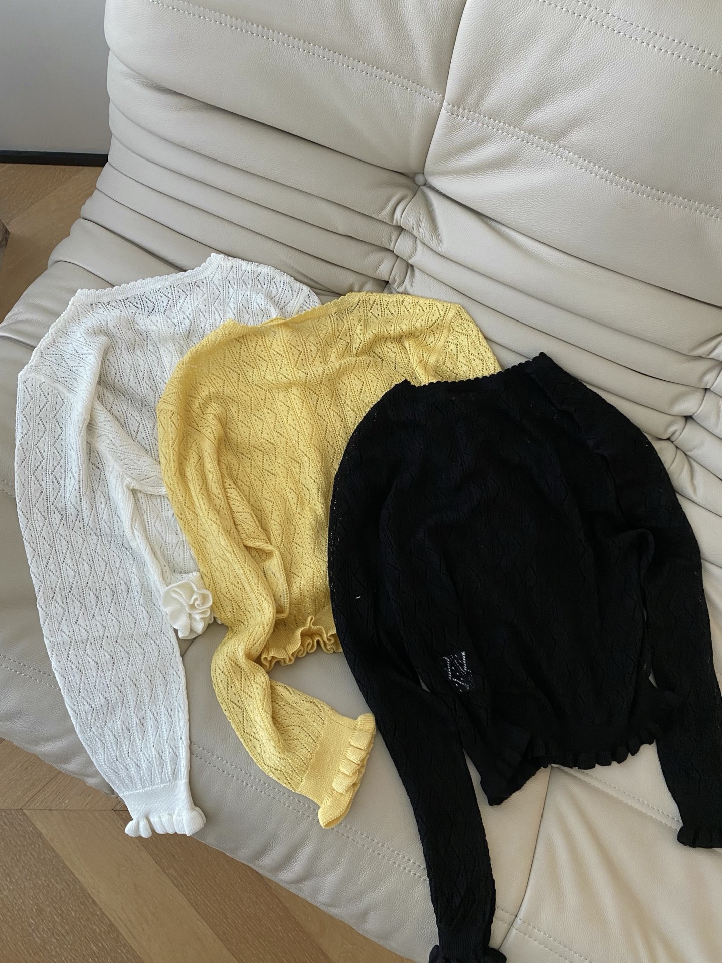Wool Blend Knit Cardigan Set - Elegant Two-Piece with Delicate Openwork Design 10 i1755772699182 1250 0 8