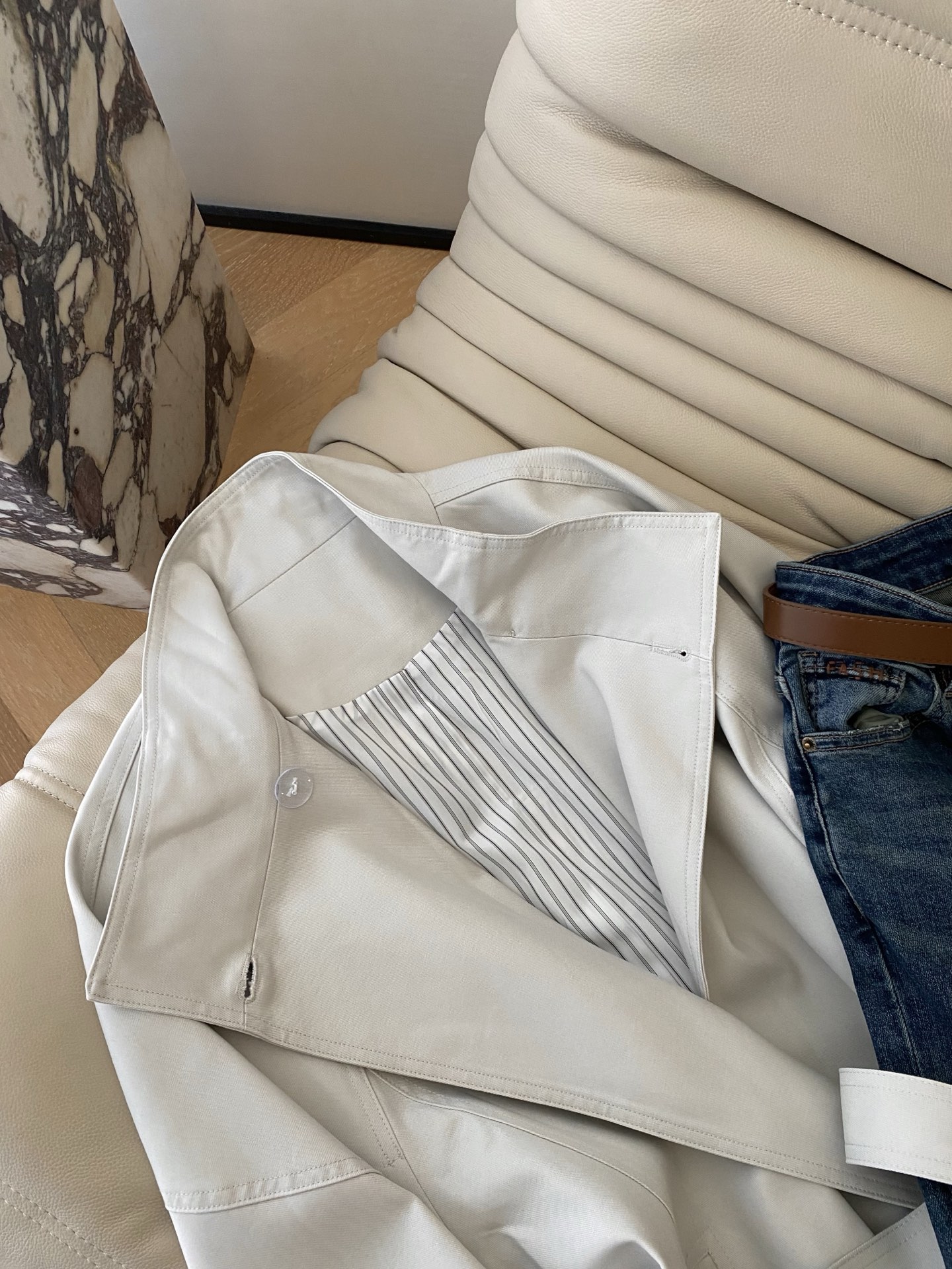 Elegant Stand Collar Trench Coat - Mid-Length, Lightweight & Stylish 6 i1755857856950 4989 0 4