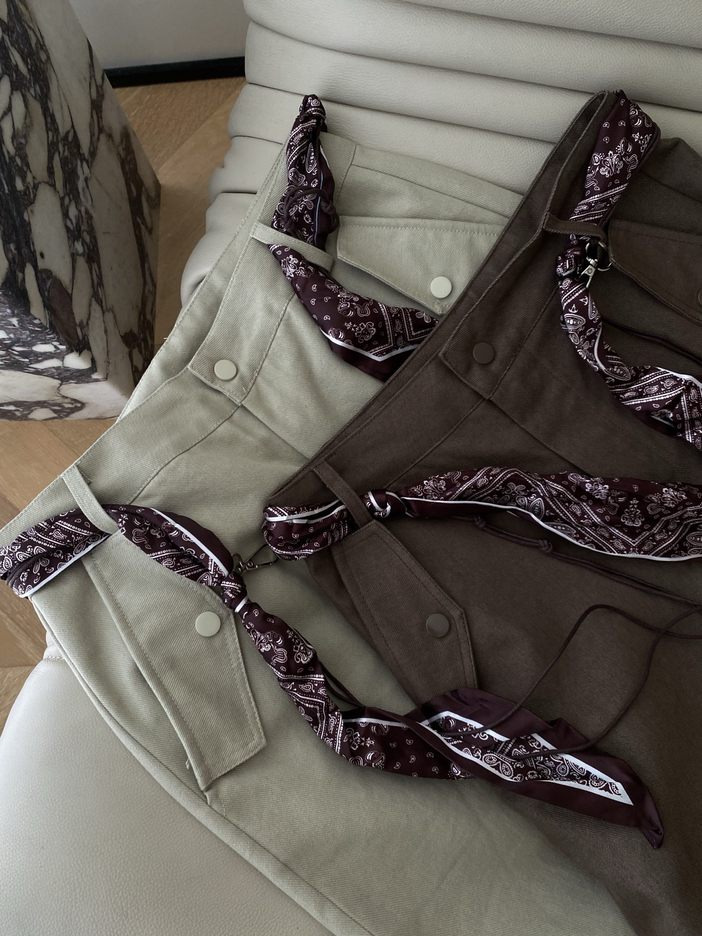 Vintage Cargo Pants with Scarf Belt - Slim Fit, Stylish & Comfortable 6 i1756033346908 3805 0 4