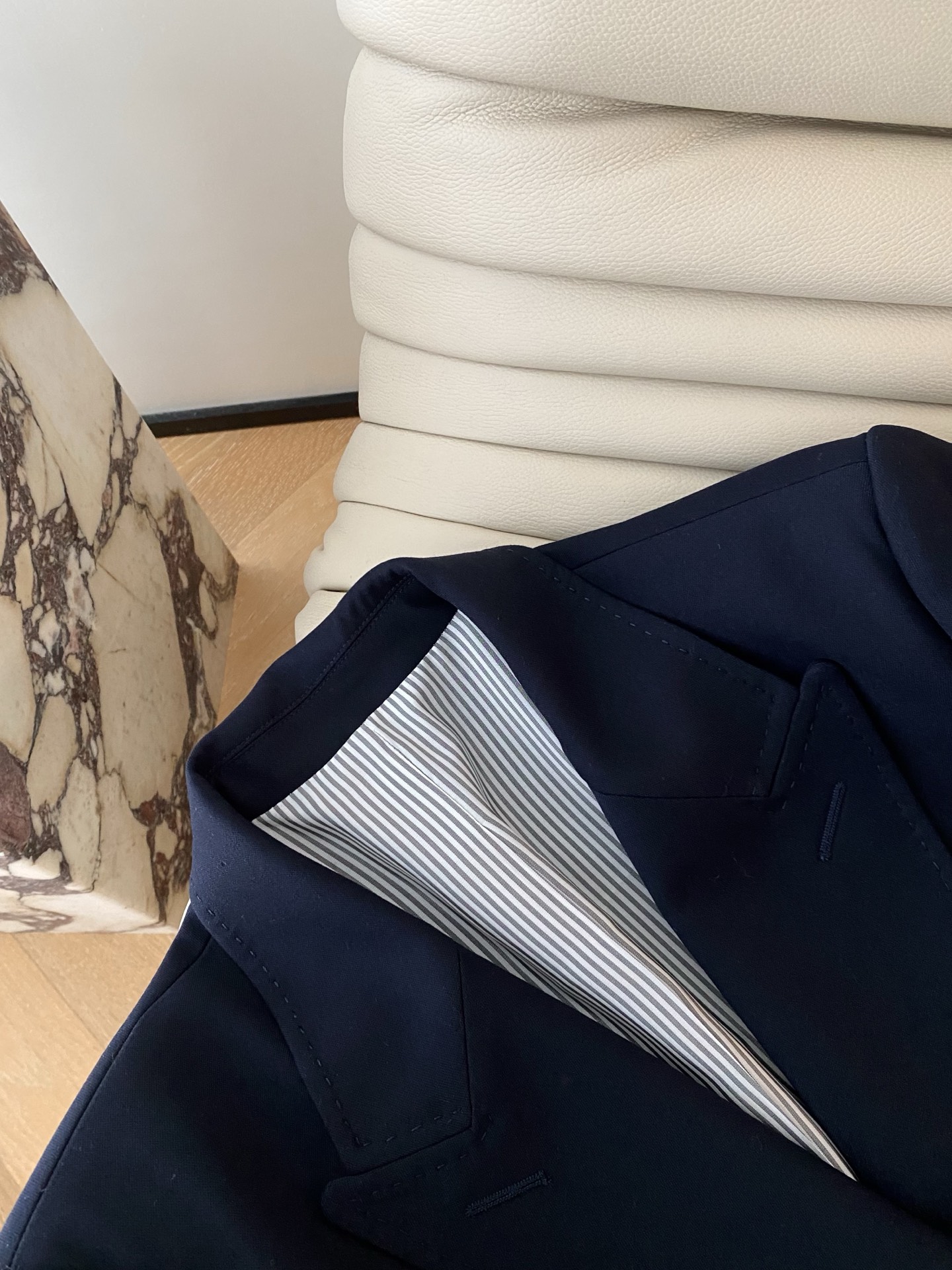 Prada Wool Blend Blazer - Navy Blue, Double Breasted, Classic Fit 4 i1756114155374 5118 0 2