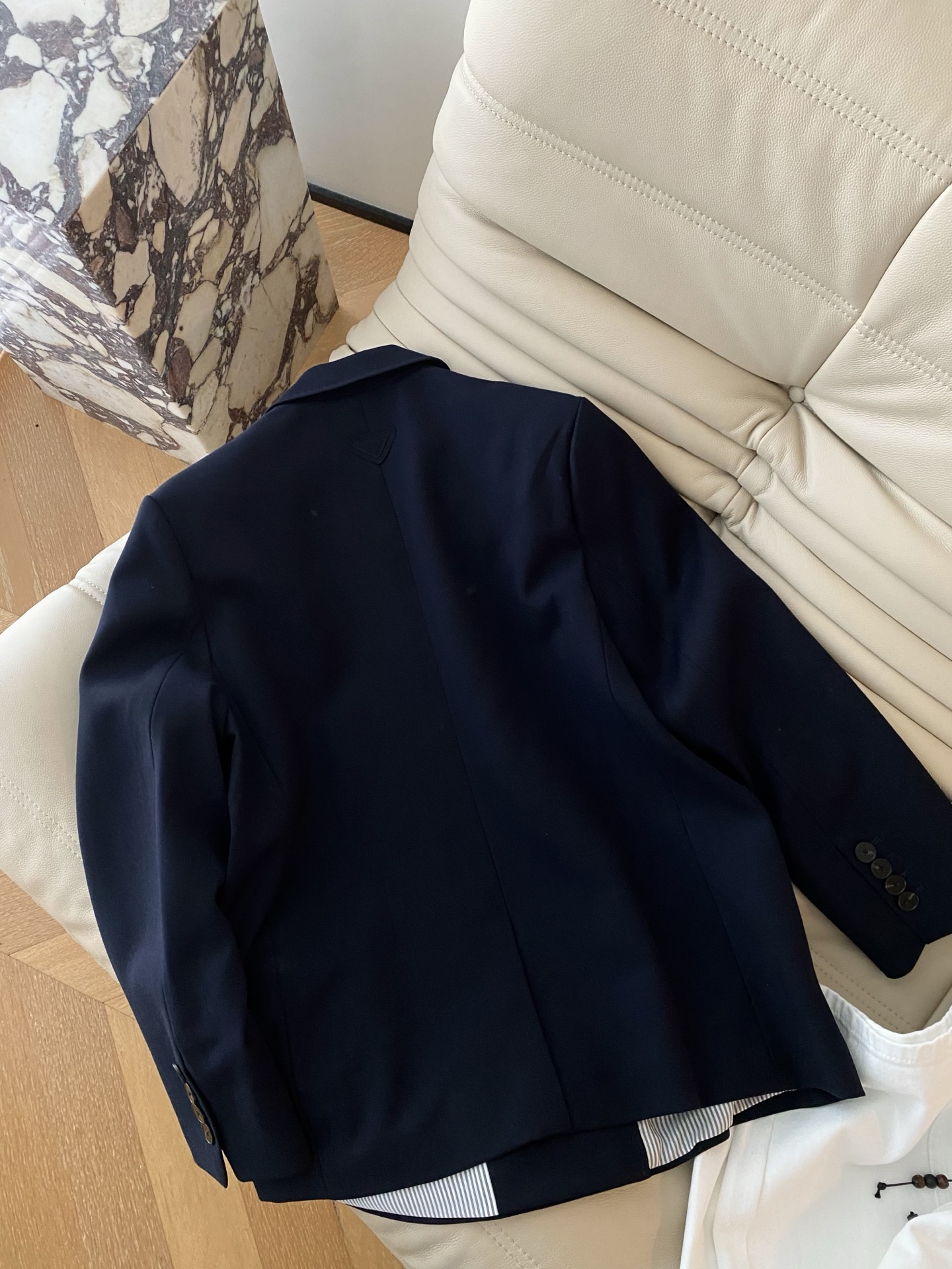Prada Wool Blend Blazer - Navy Blue, Double Breasted, Classic Fit 8 i1756114156574 7563 0 6