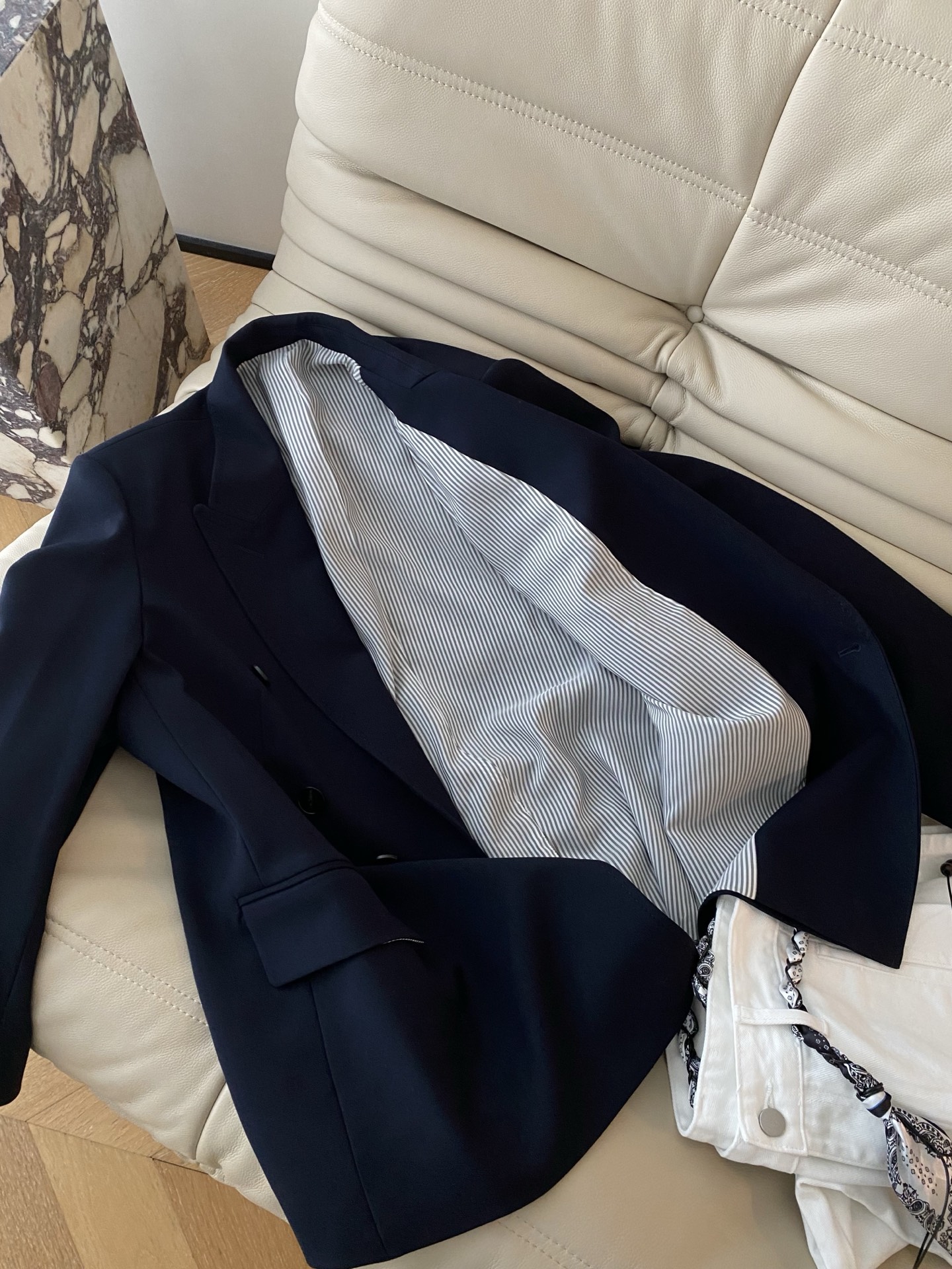 Prada Wool Blend Blazer - Navy Blue, Double Breasted, Classic Fit 6 i1756114156718 9951 0 4