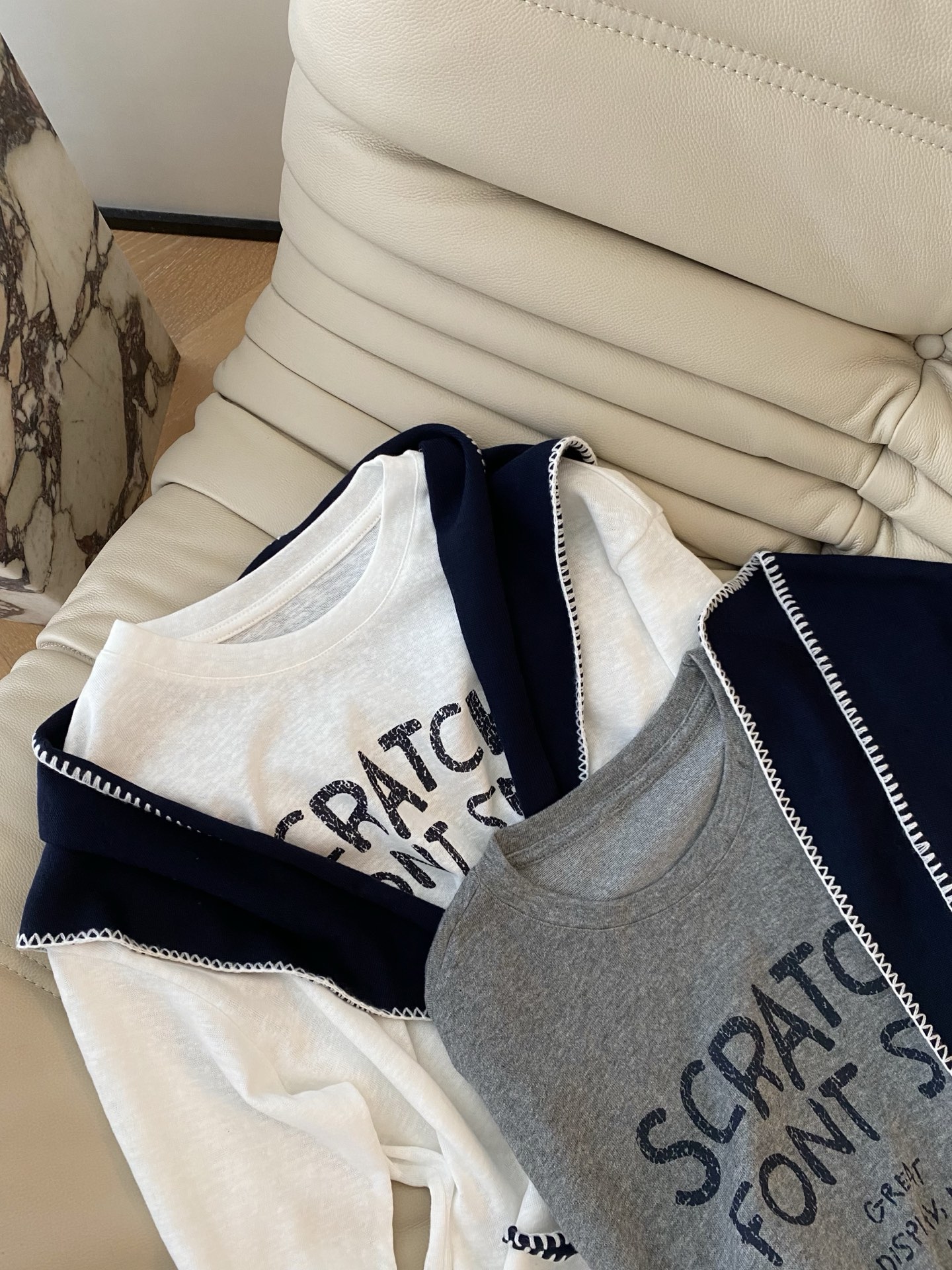 Women's Cotton Knit Two-Piece Set: Long Sleeve Tee & Shoulder Shawl 4 i1756461772244 6488 0 2
