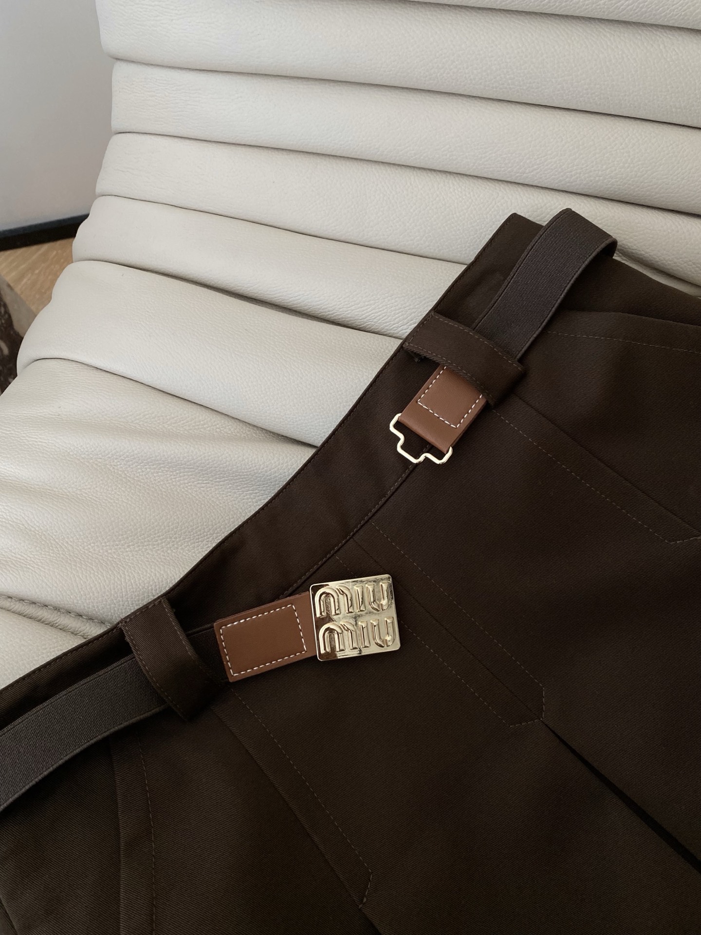 Miu Miu-Inspired High Waist A-Line Mini Skirt with Belt - Chic & Flattering 3 i1756462121214 3918 0 1