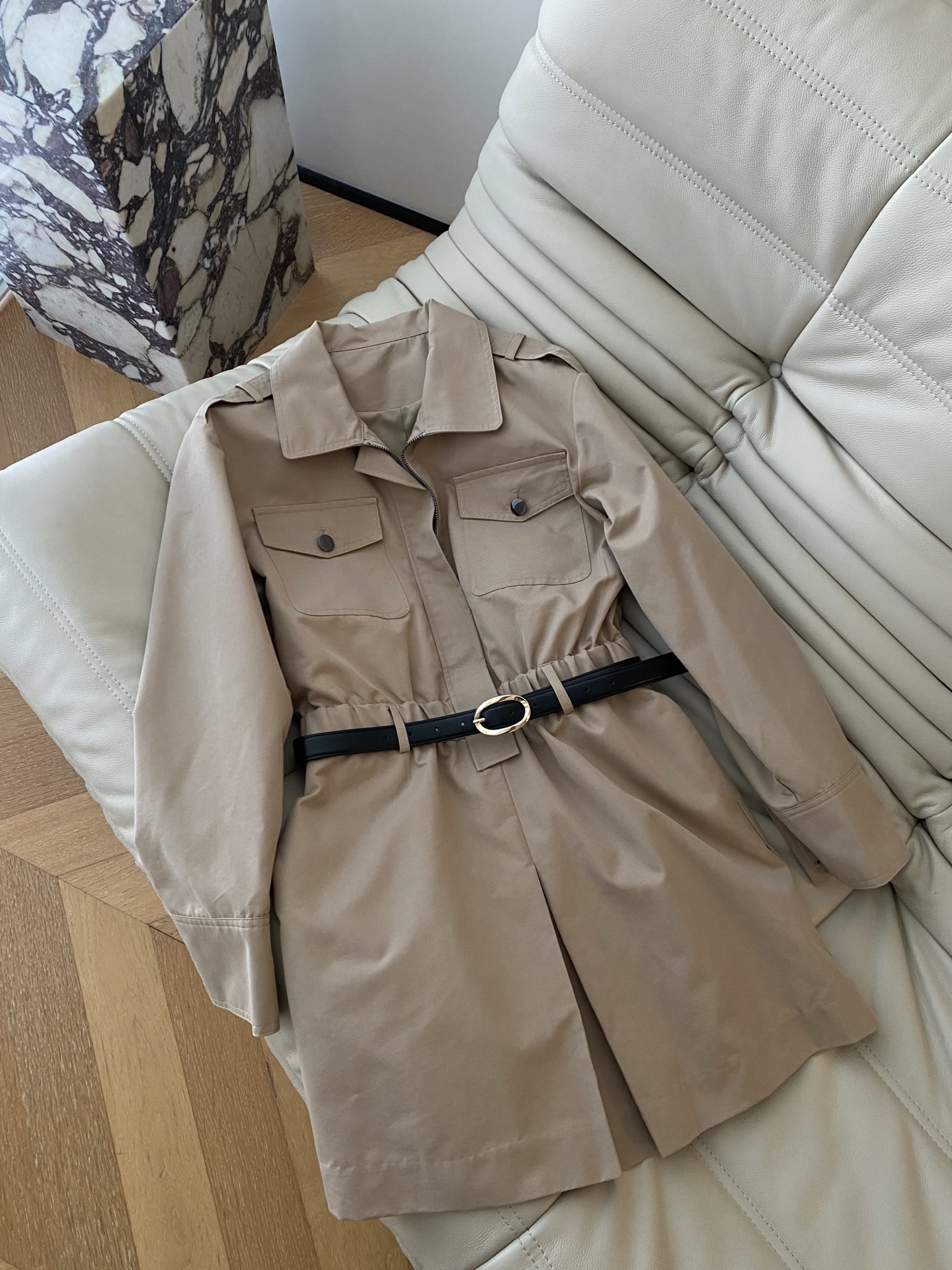 Elegant Fall/Winter Casual Lapel Half-Zip Waist Tie Dress - Versatile & Chic 2 i1756462571119 4647 0 0