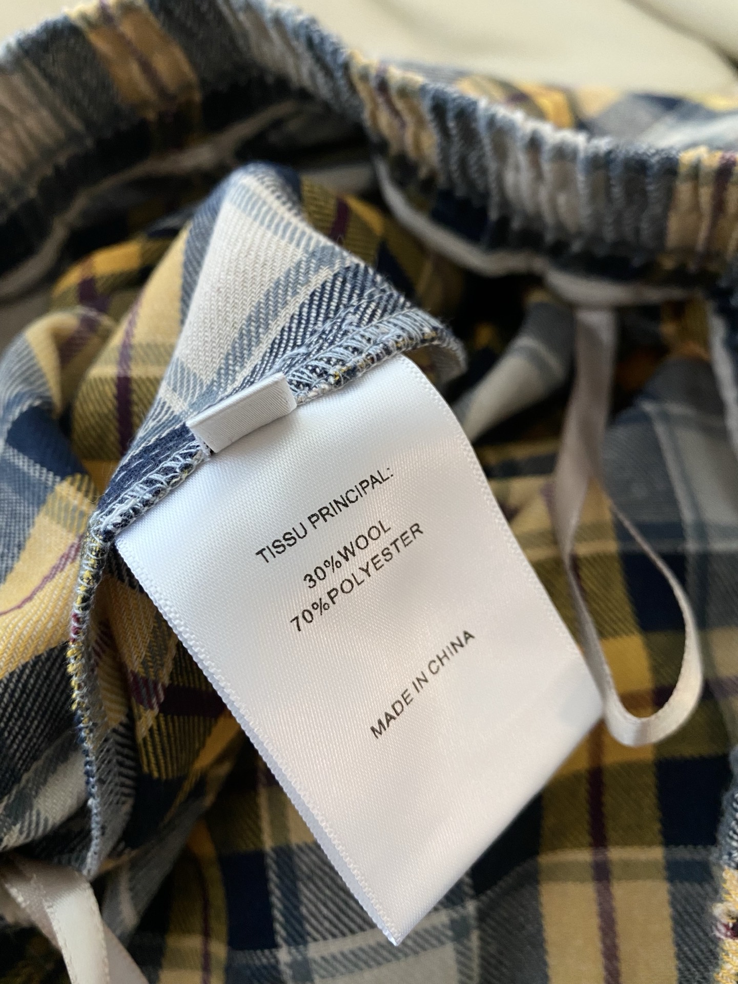 Vintage Plaid Pants Loose Fit High Waisted Wide Leg Trousers Yellow 10 i1756718490313 6674 0 8