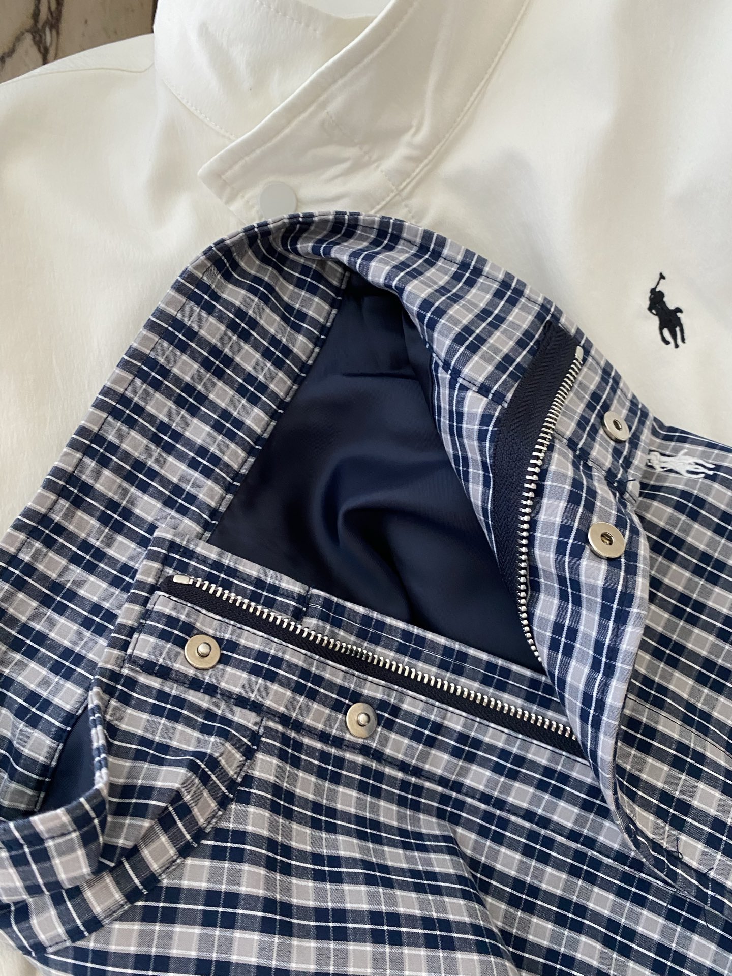 Cotton Blend Polo Jacket with Embroidered Logo & Zipper Pocket - Casual Fit 6 i1756805631687 9374 0 4