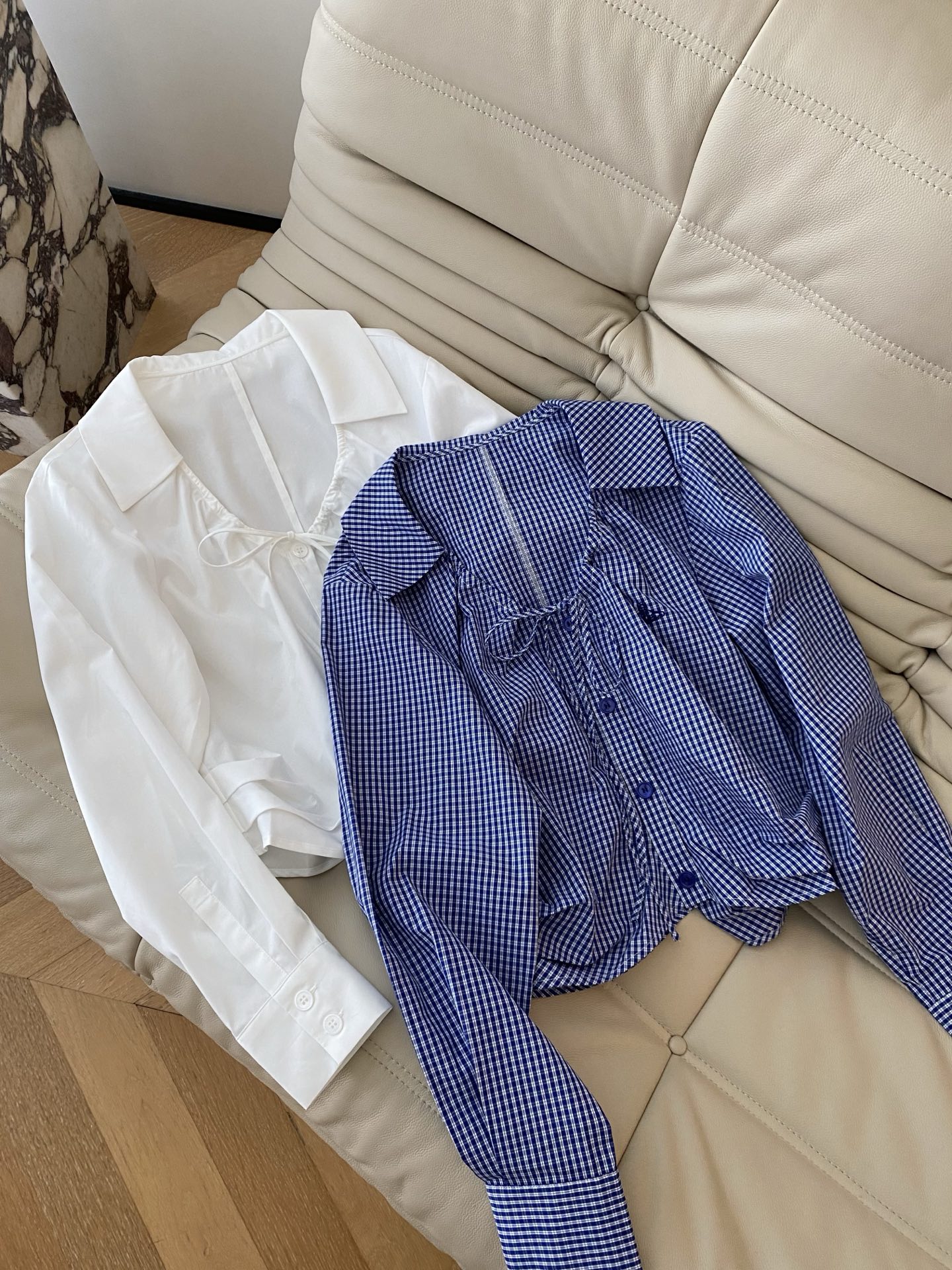 Cropped Drawstring Shirt with Collar, Long Sleeve Autumn Top 2 i1756806768120 3309 0 0