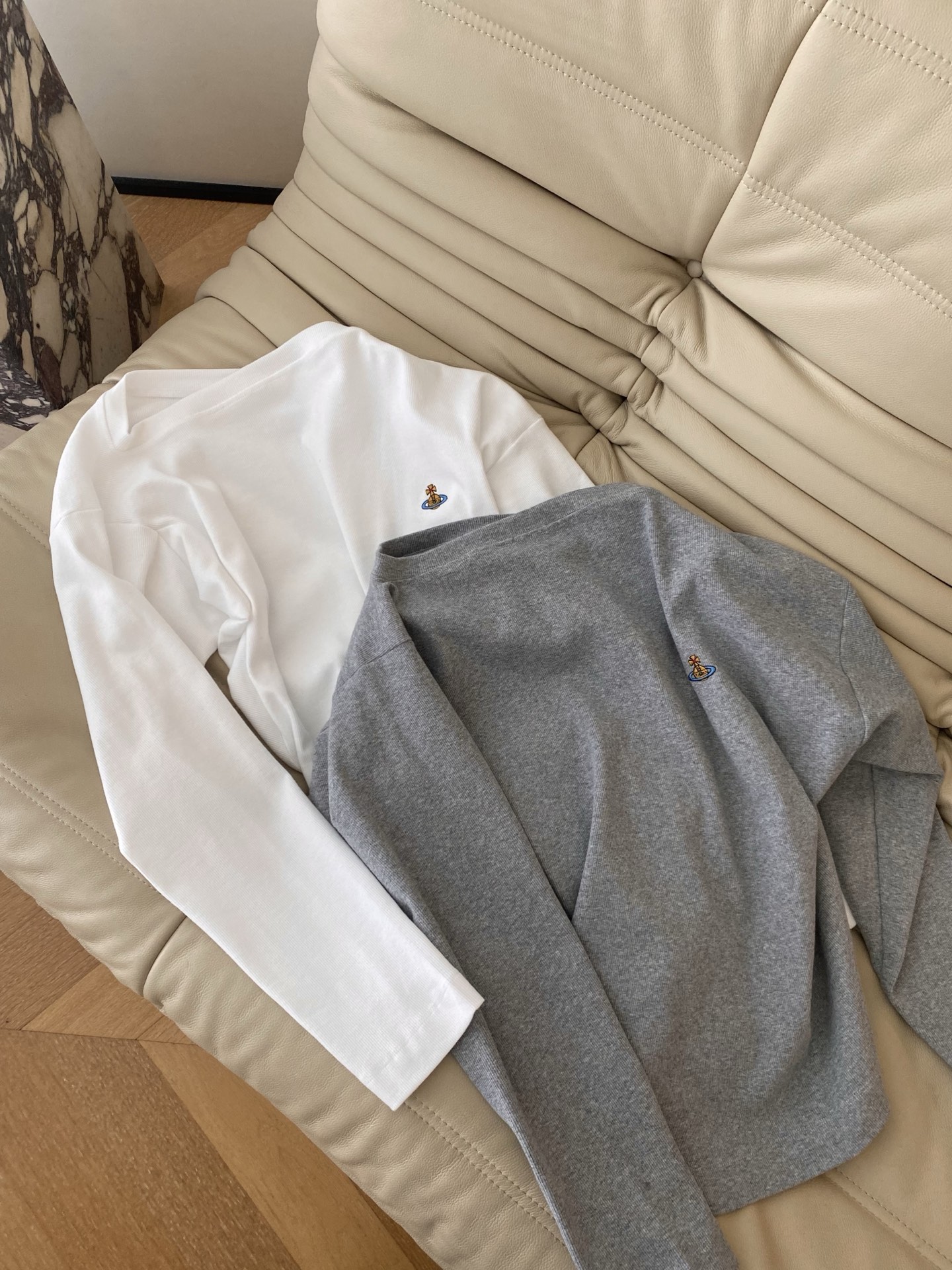 Embroidered Logo Long Sleeve T-Shirt - Cotton Blend, Relaxed Fit 2 i1757238083133 1298 0 0