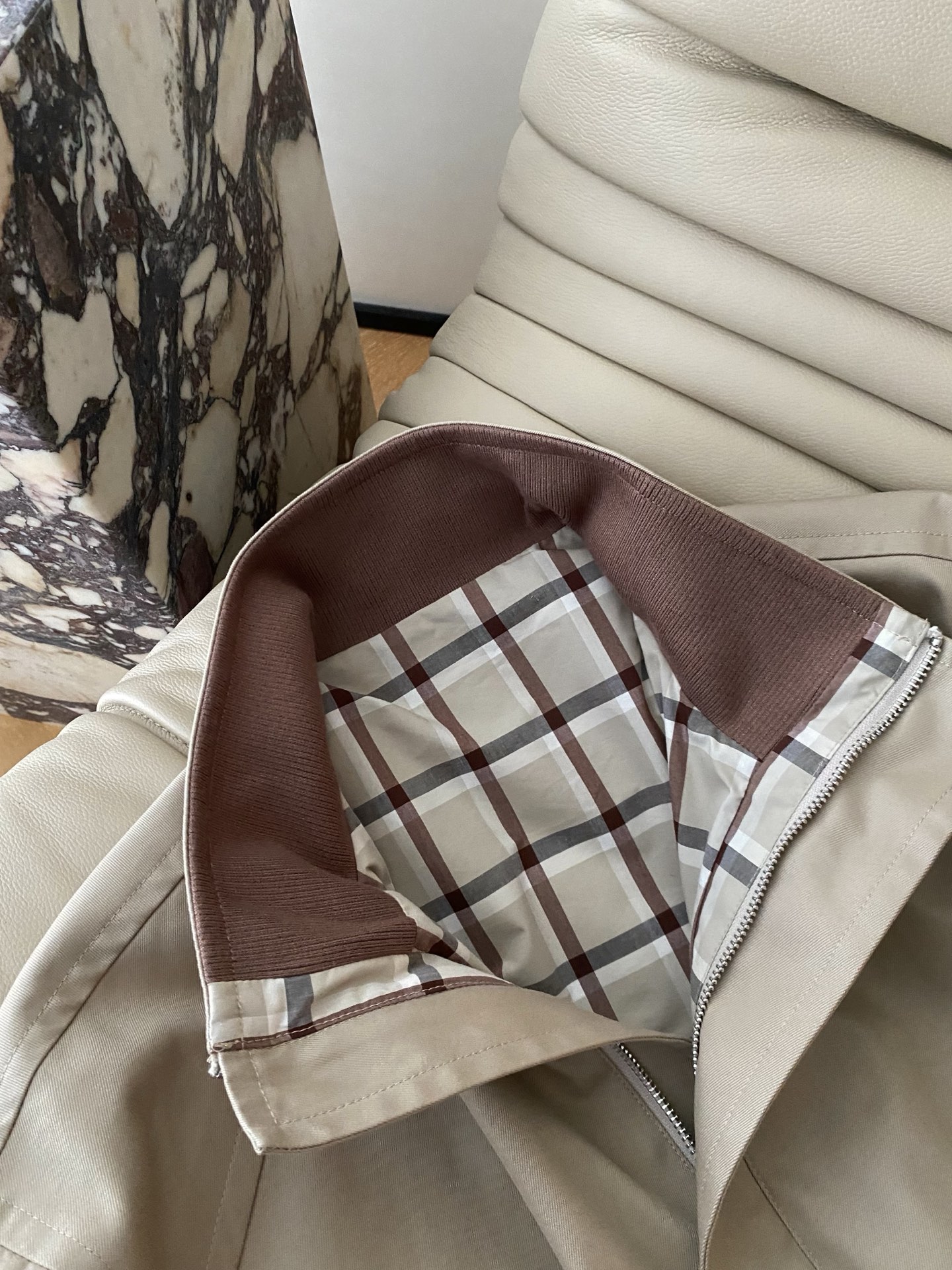 Khaki Vintage Plaid Jacket - Stylish & Comfortable Fall/Winter Outerwear 4 i1757408004990 9505 0 2