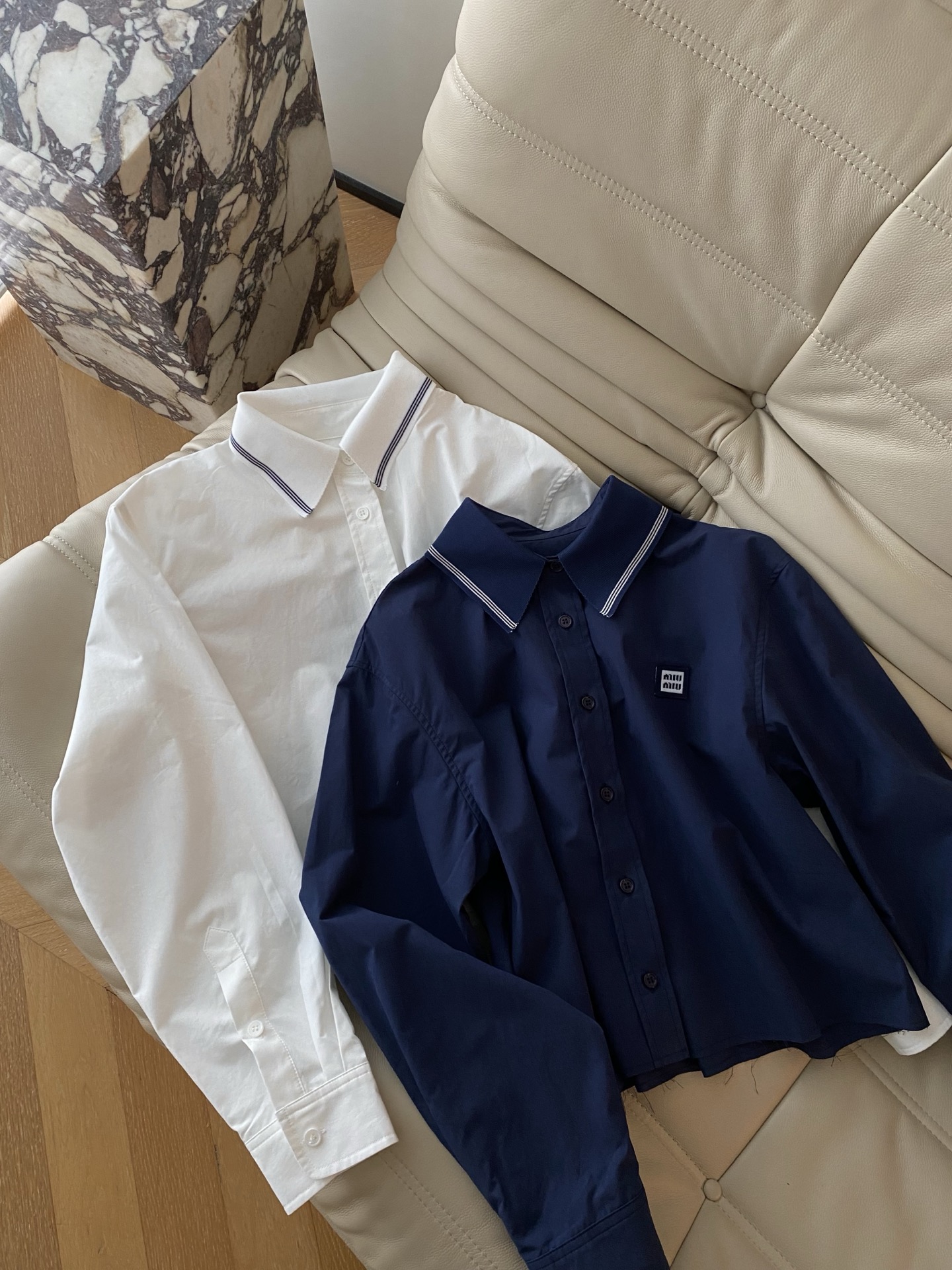 Miu-Inspired Sailor Collar Knit Shirt - Charming & Youthful Cotton Top 2 i1757417751960 6274 0 0