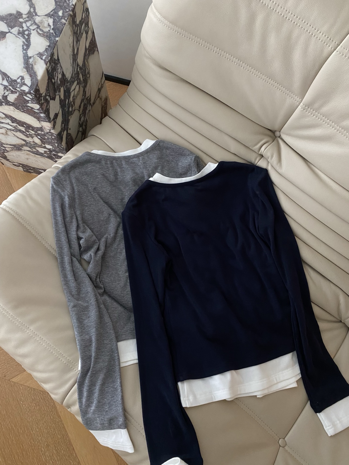 Miu-Inspired Two-Piece Long Sleeve Top in Wool-Blend Fabric 7 i1757850396836 4163 0 5