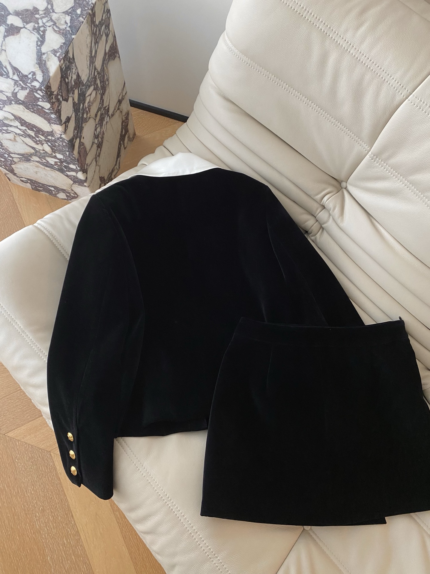 Vintage Velvet Mini Skirt Set with Peter Pan Collar - Winter Two-Piece Outfit 9 i1758361618635 498 0 7