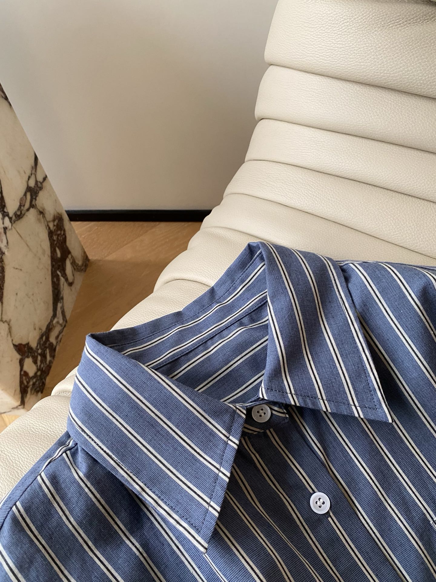 Miu Miu Inspired Striped Shirt with Knitted Shawl Set - Parisian Chic 5 i1758362023383 477 0 3