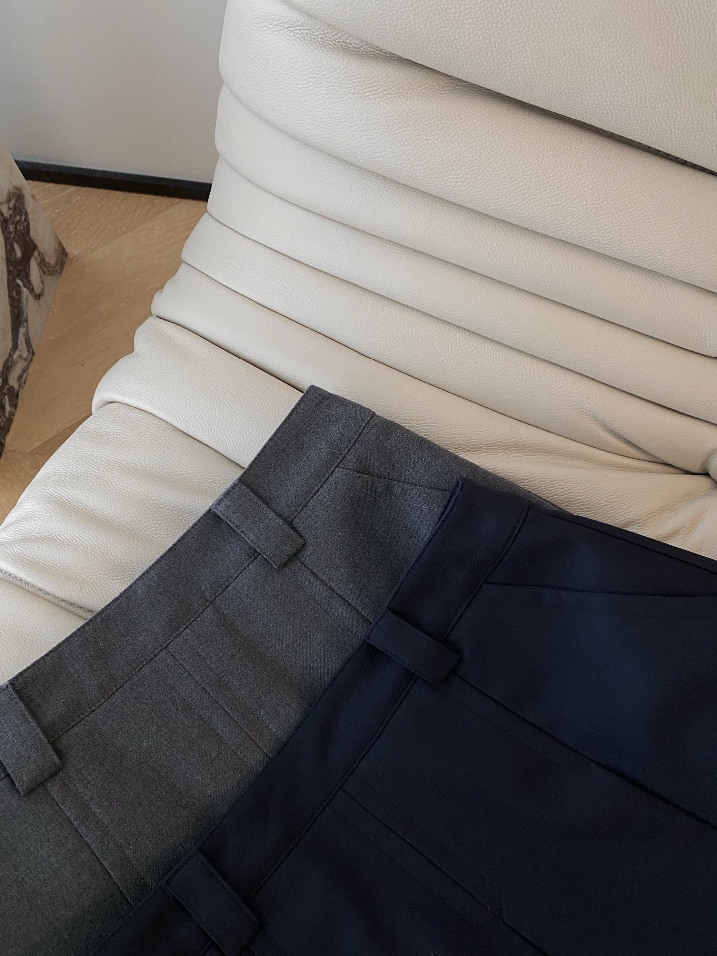 Mini Wool Blend Skirt - High Waist A-Line Pleated Skirt with Leather Detail 3 i1758537574180 6904 0 1
