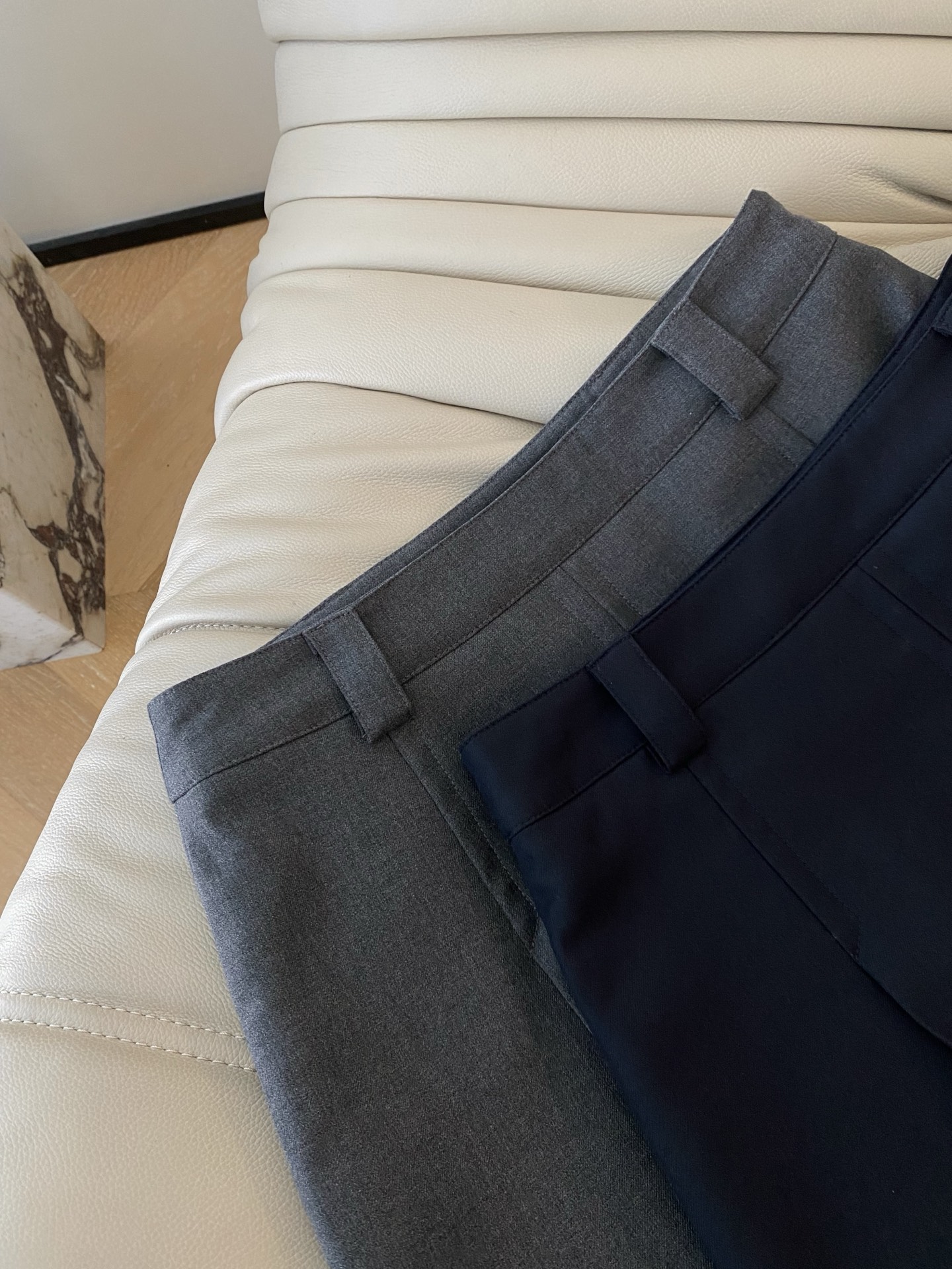 Mini Wool Blend Skirt - High Waist A-Line Pleated Skirt with Leather Detail 9 i1758537574204 9622 0 7