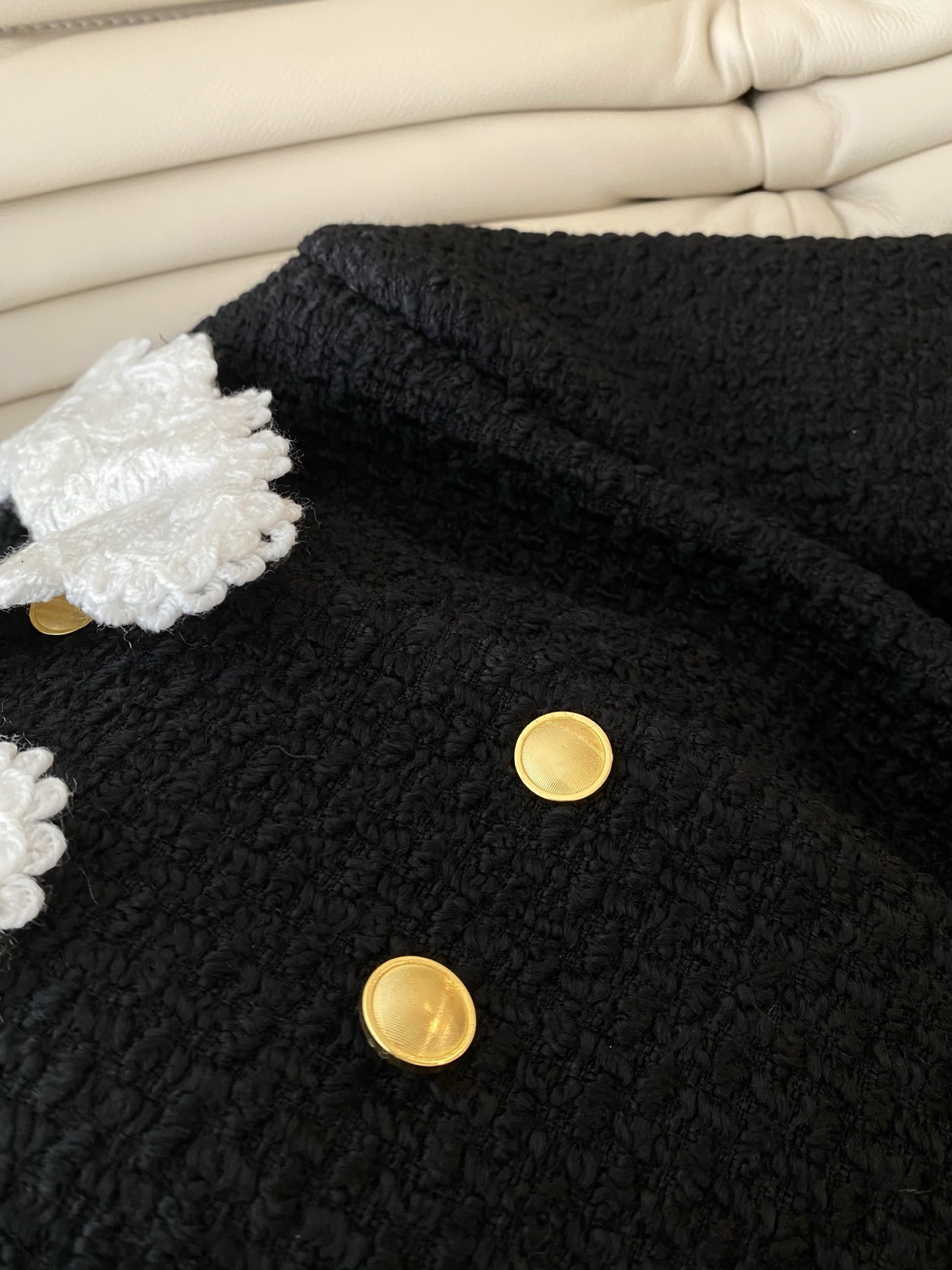 Classic Black Tweed Set with White Lace Peter Pan Collar - Parisian Chic 5 i1761297222124 3127 0 3