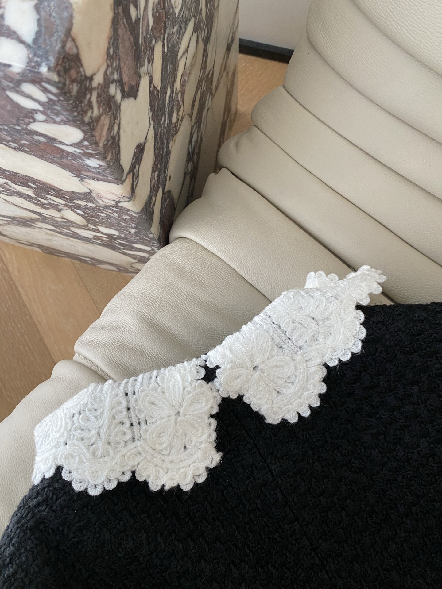 Classic Black Tweed Set with White Lace Peter Pan Collar - Parisian Chic 9 i1761297223712 6983 0 7