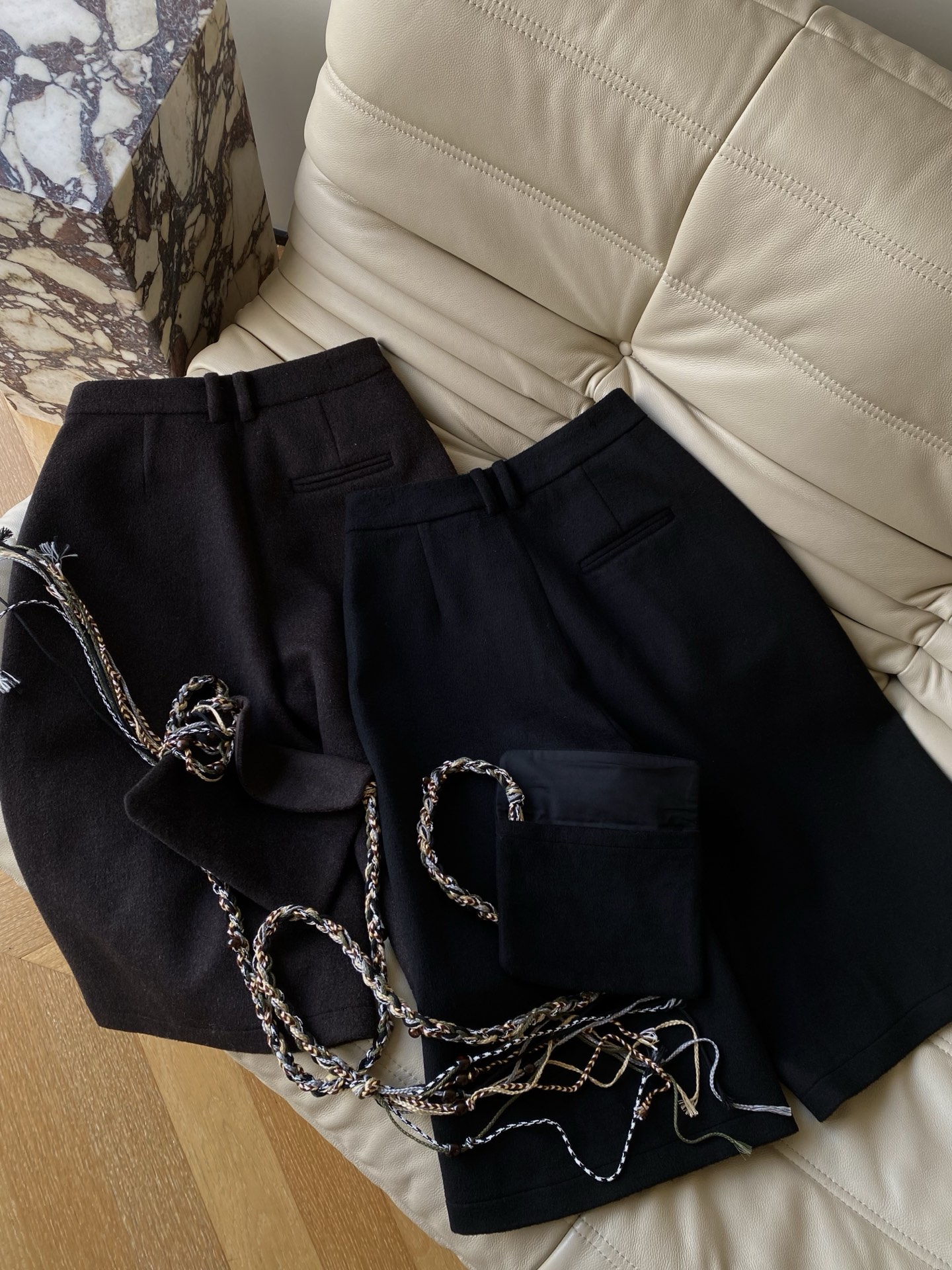 Woven Rope Waist Pack Woolen Blend Mid-Length Shorts - Stylish & Functional 8 i1761388736043 3209 0 6
