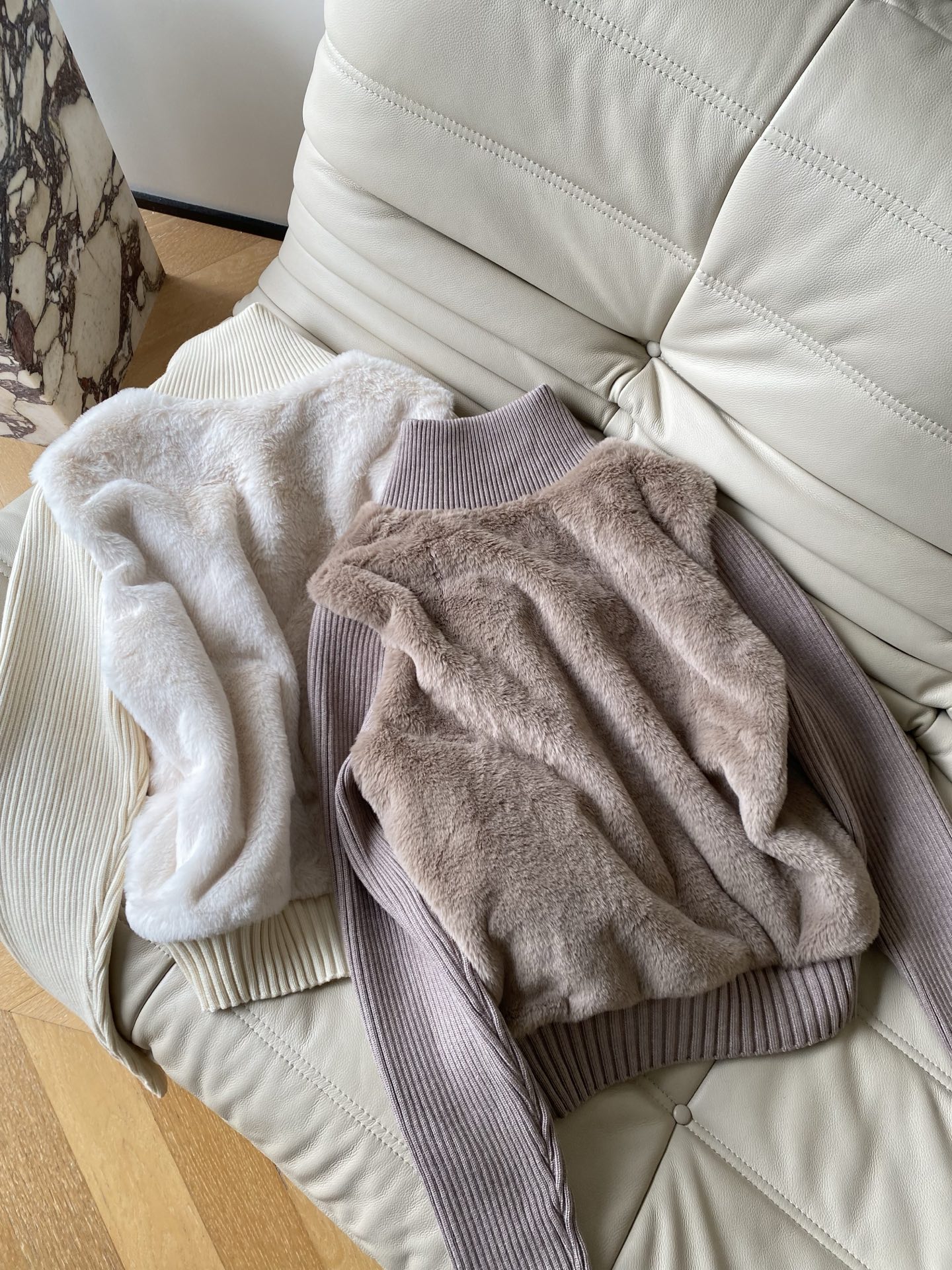Cozy Fleece Knit Patchwork Jacket - Soft Plush Texture, Chic Design - 25PF 6 i1761554453715 1342 0 4
