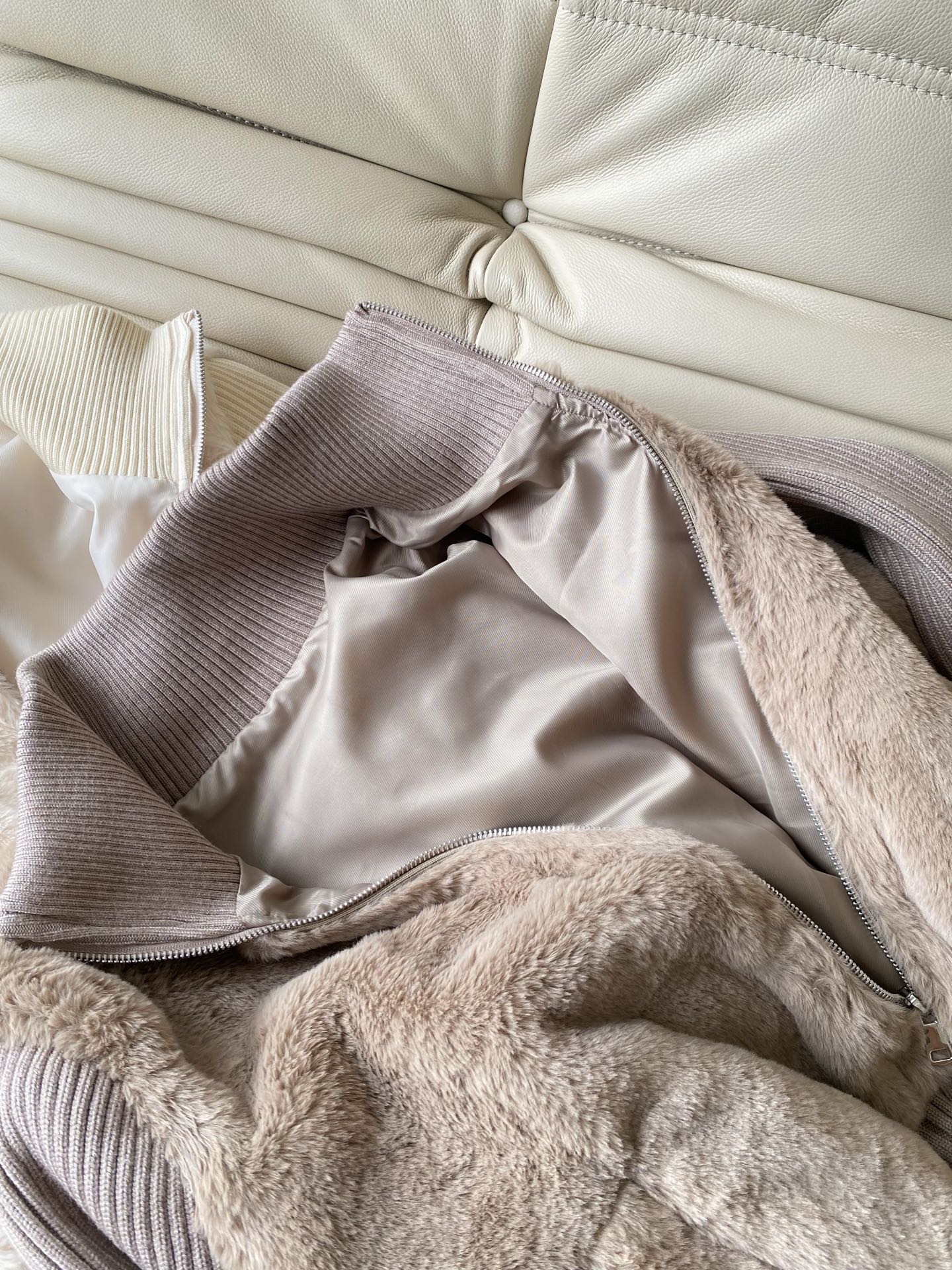 Cozy Fleece Knit Patchwork Jacket - Soft Plush Texture, Chic Design - 25PF 5 i1761554454701 4302 0 3