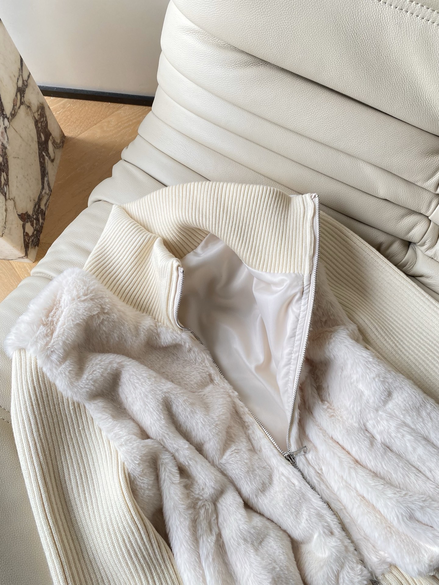 Cozy Fleece Knit Patchwork Jacket - Soft Plush Texture, Chic Design - 25PF 4 i1761554454767 7901 0 2