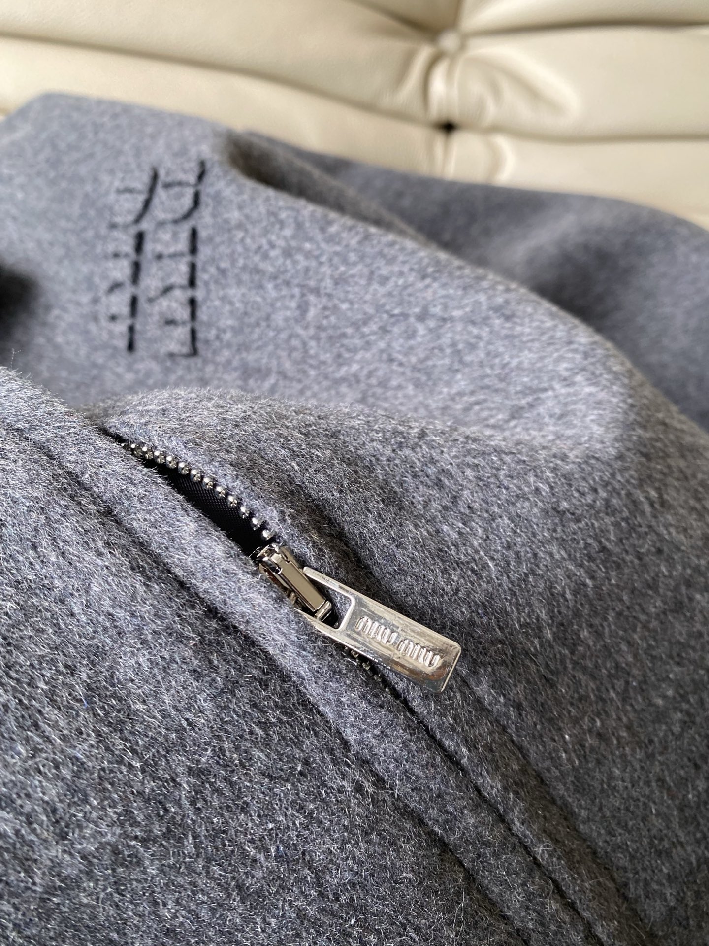 Miu Miu Style Gray Woolen Suit: Collar Coat and Skirt Set 7 i1761727647594 456 0 5