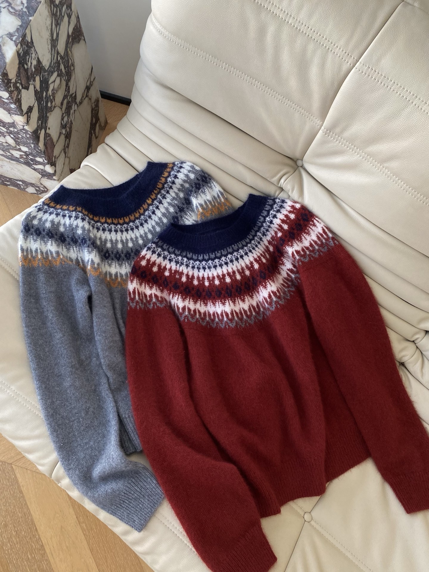 French Retro Christmas Wool Sweater with Snowflake Pattern - Cozy & Stylish 3 i1763886613289 8114 0 1