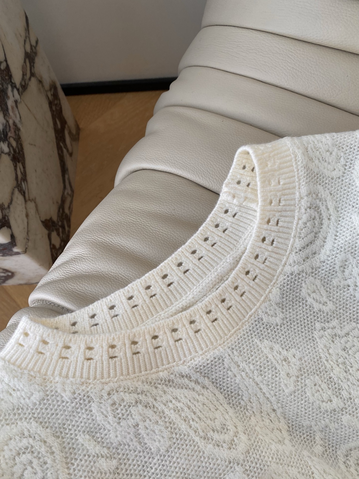 Paisley Pattern Knit Sweater White Round Neck Long Sleeve Pullover 4 i1764924830981 3407 0 2