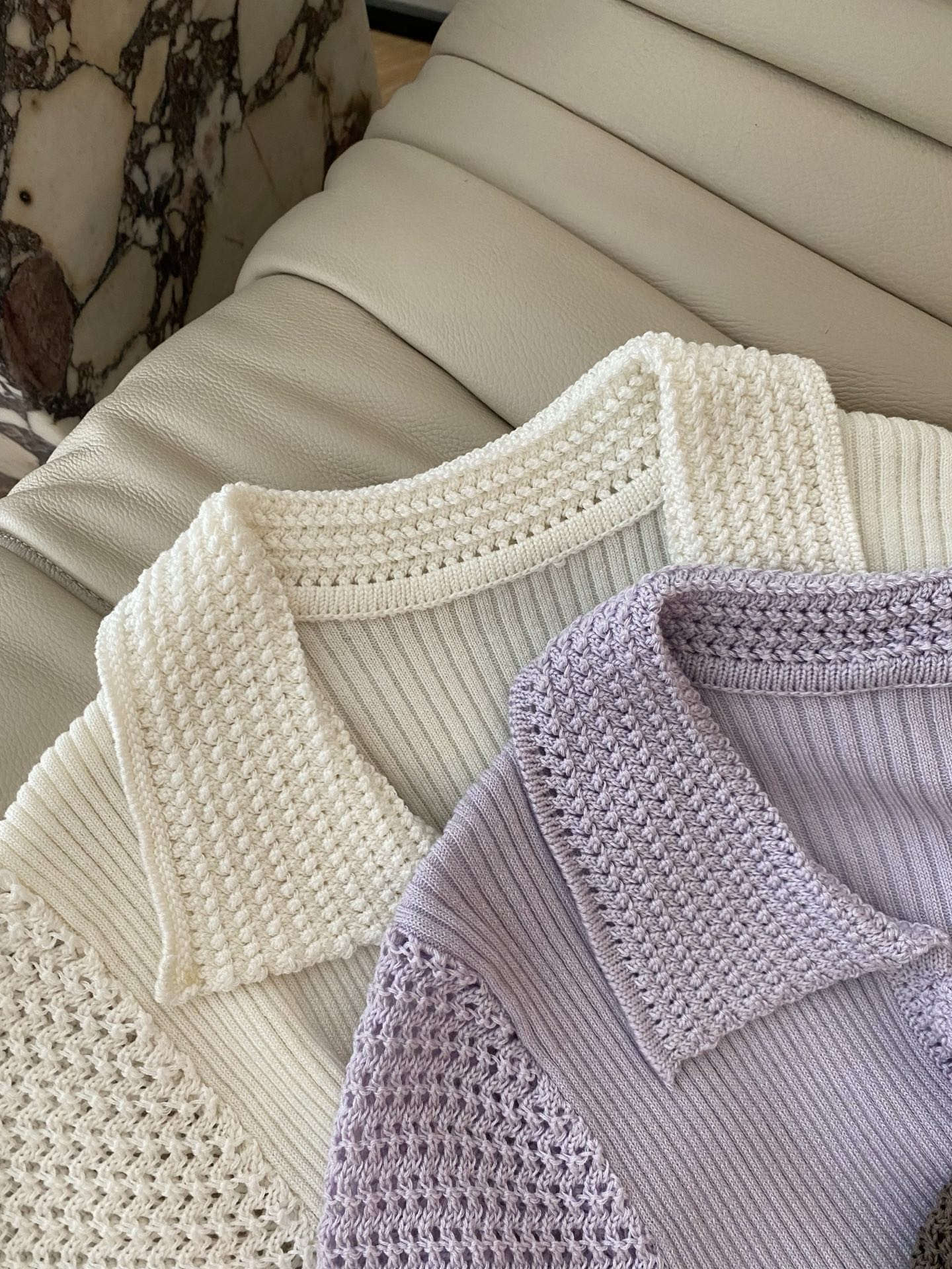 26SS 春夏新款 | 镂空Polo针织衫 轻透肌理自带呼吸感翻领V领+网眼镂空袖设计，自带随性利落氛围