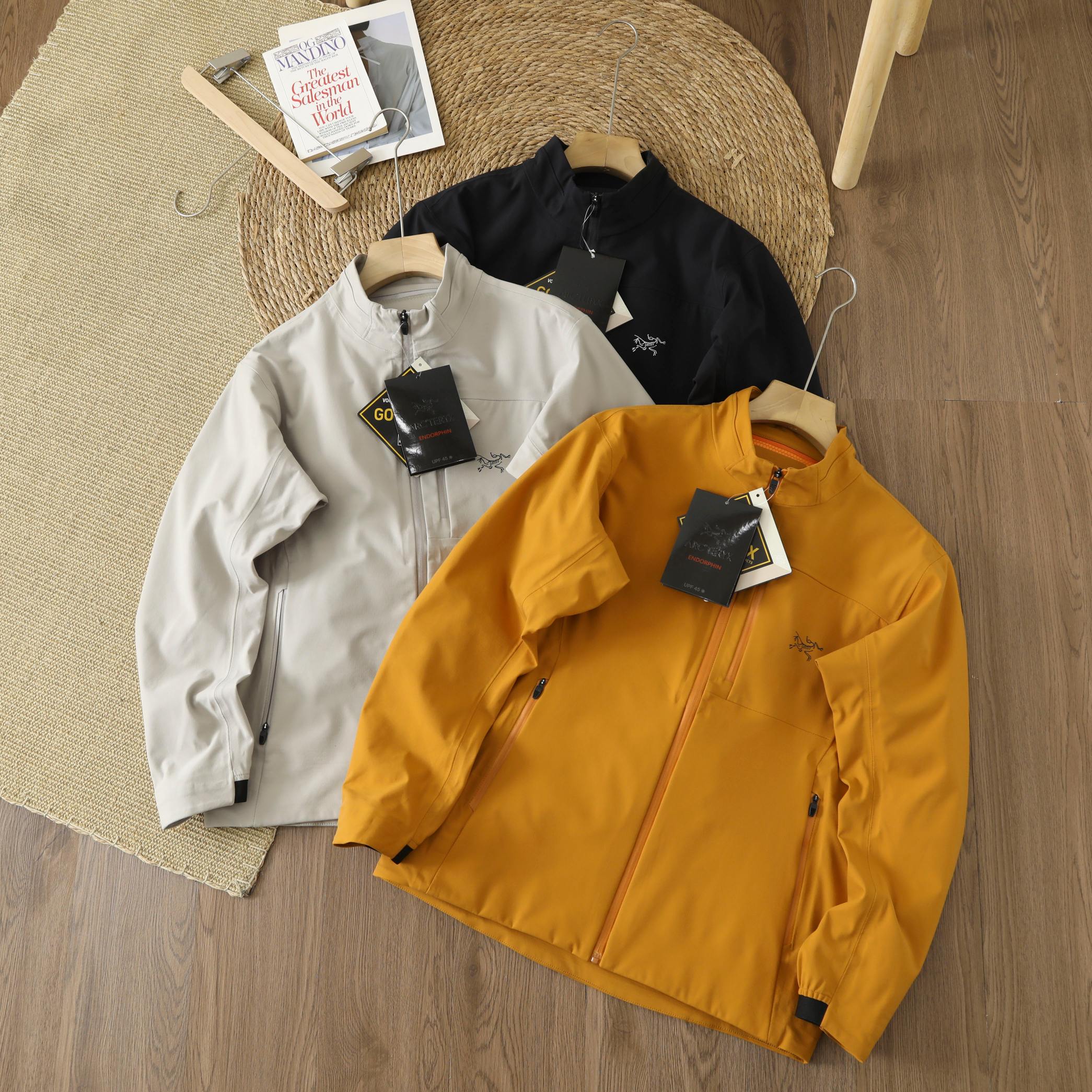 Arc'teryx Stand Collar Executive Outdoor Climbing Jacket Softshell Windproof Coat