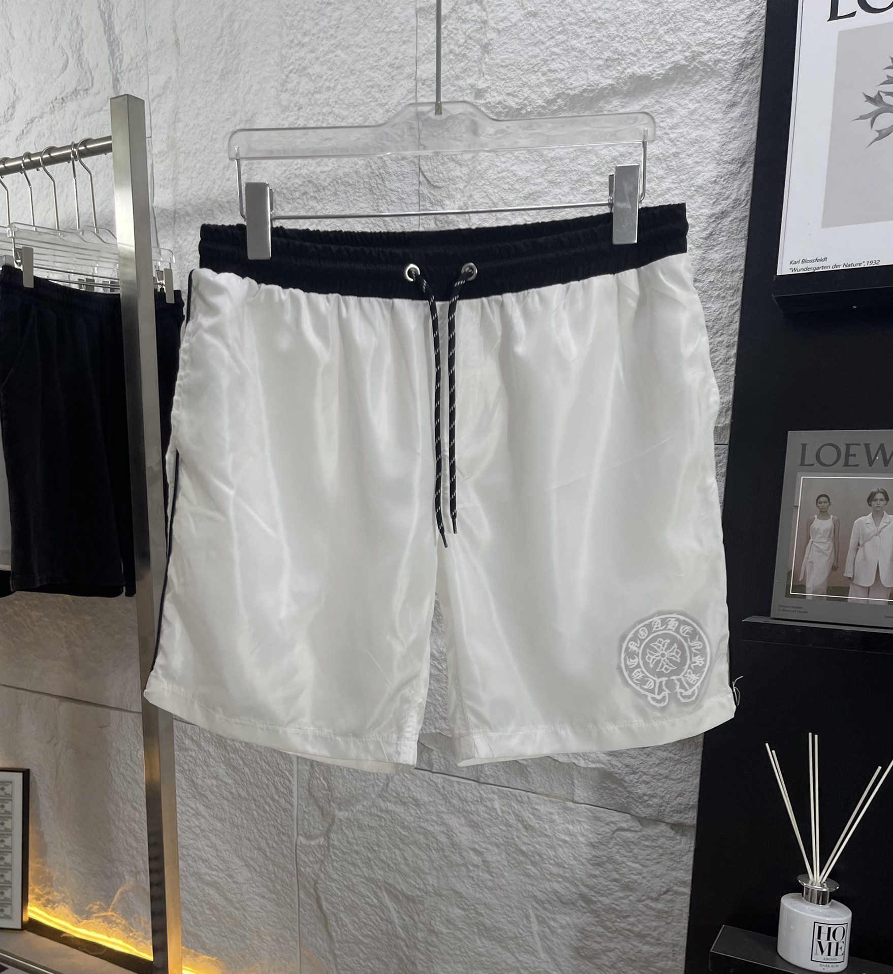 Chrome Hearts Clothing Shorts Black White Beach