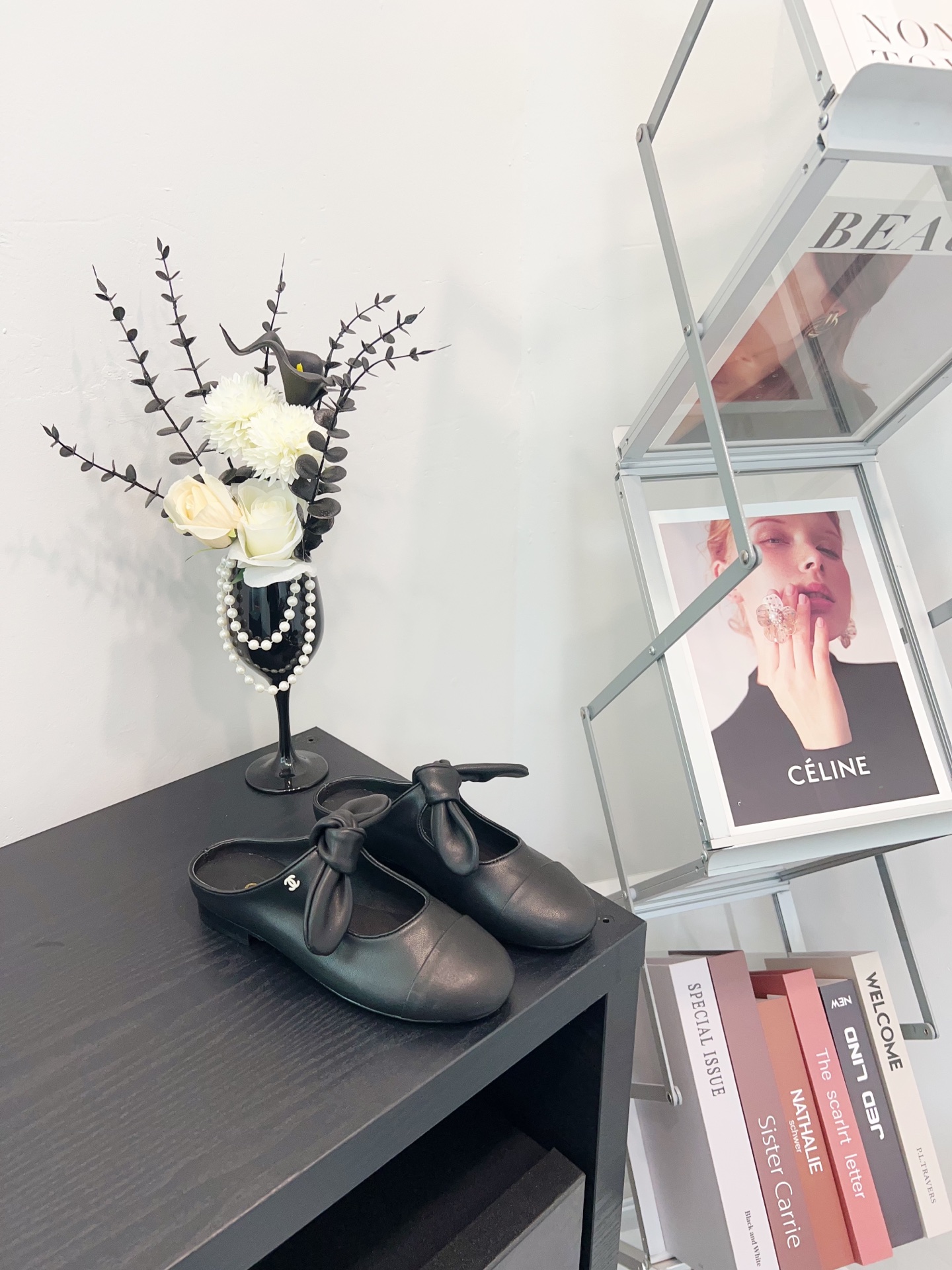 NO:238569,Black semi-drag, ballet shoes19860909黑色 半拖,芭蕾舞鞋,Women's Shoes