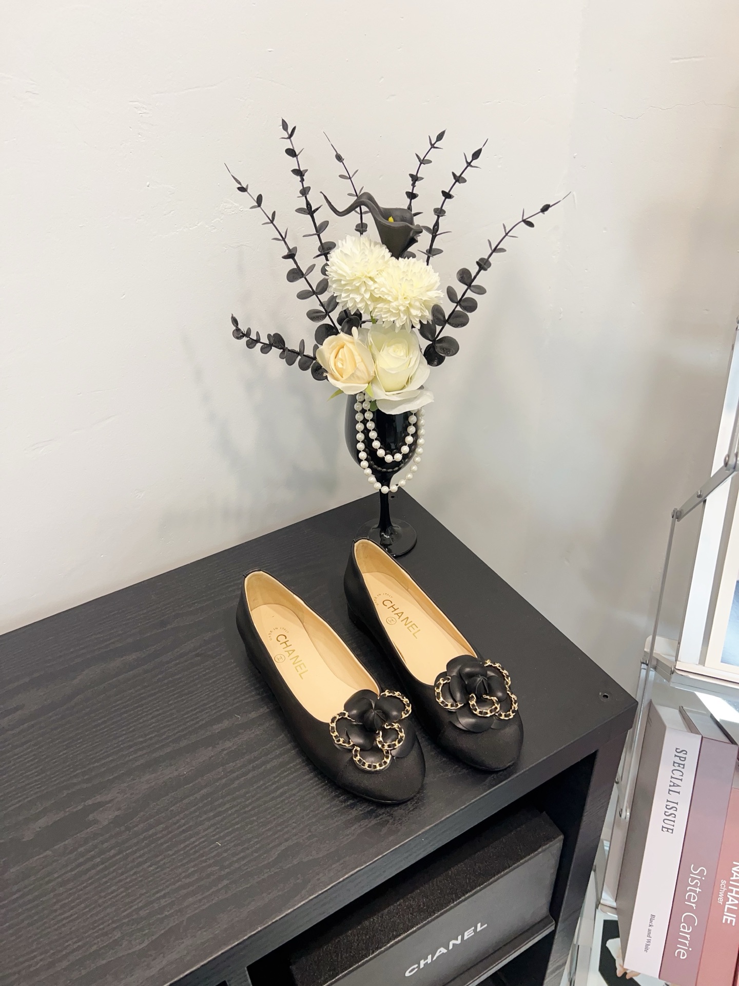 NO:238554,Black - Camellia single shoes, single shoes19860909黑色-山茶花单鞋,单鞋,Women's Shoes