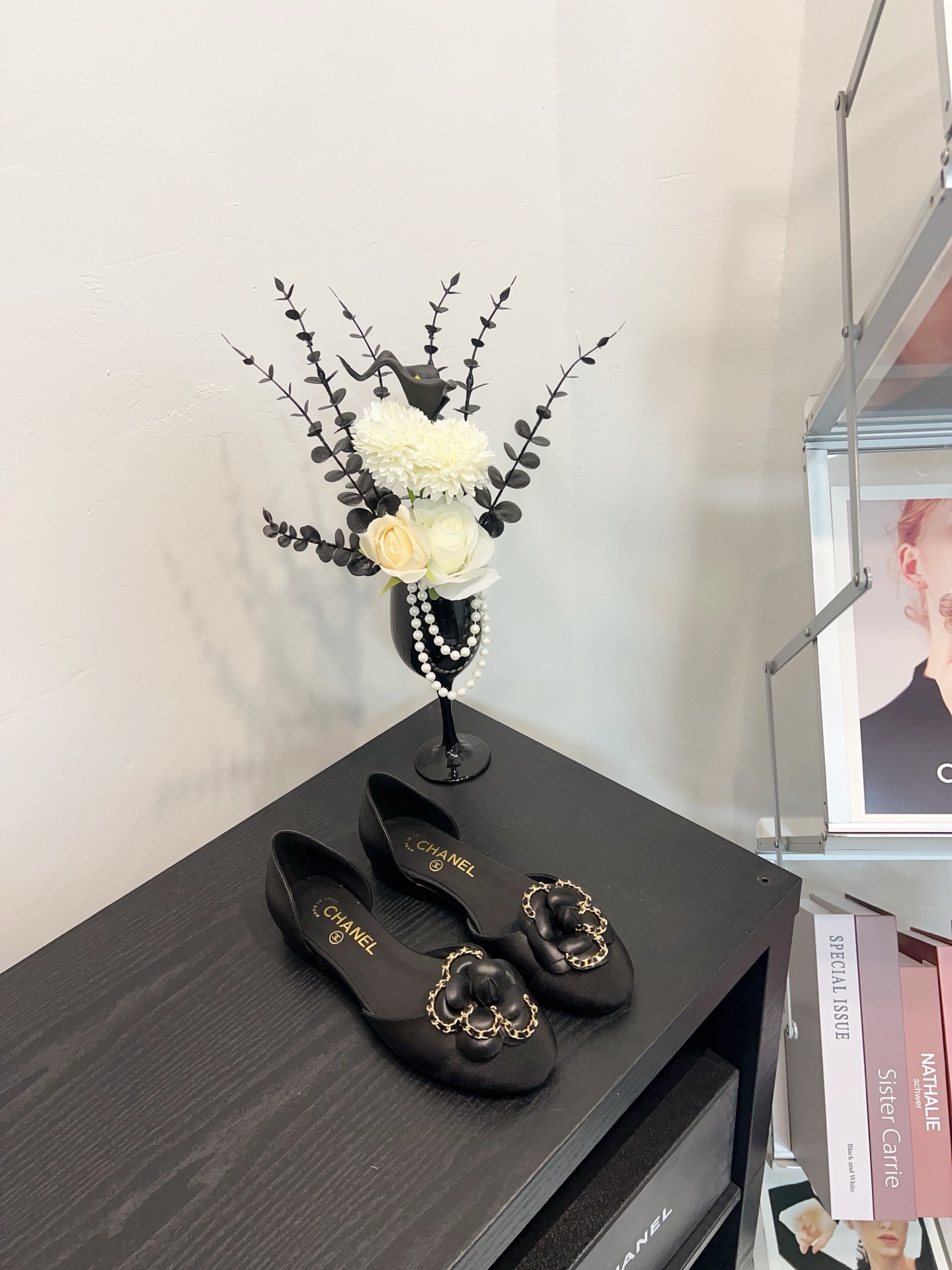 NO:238543,Black - Camellia hollow, single shoes19860909黑色-山茶花中空,单鞋,Women's Shoes