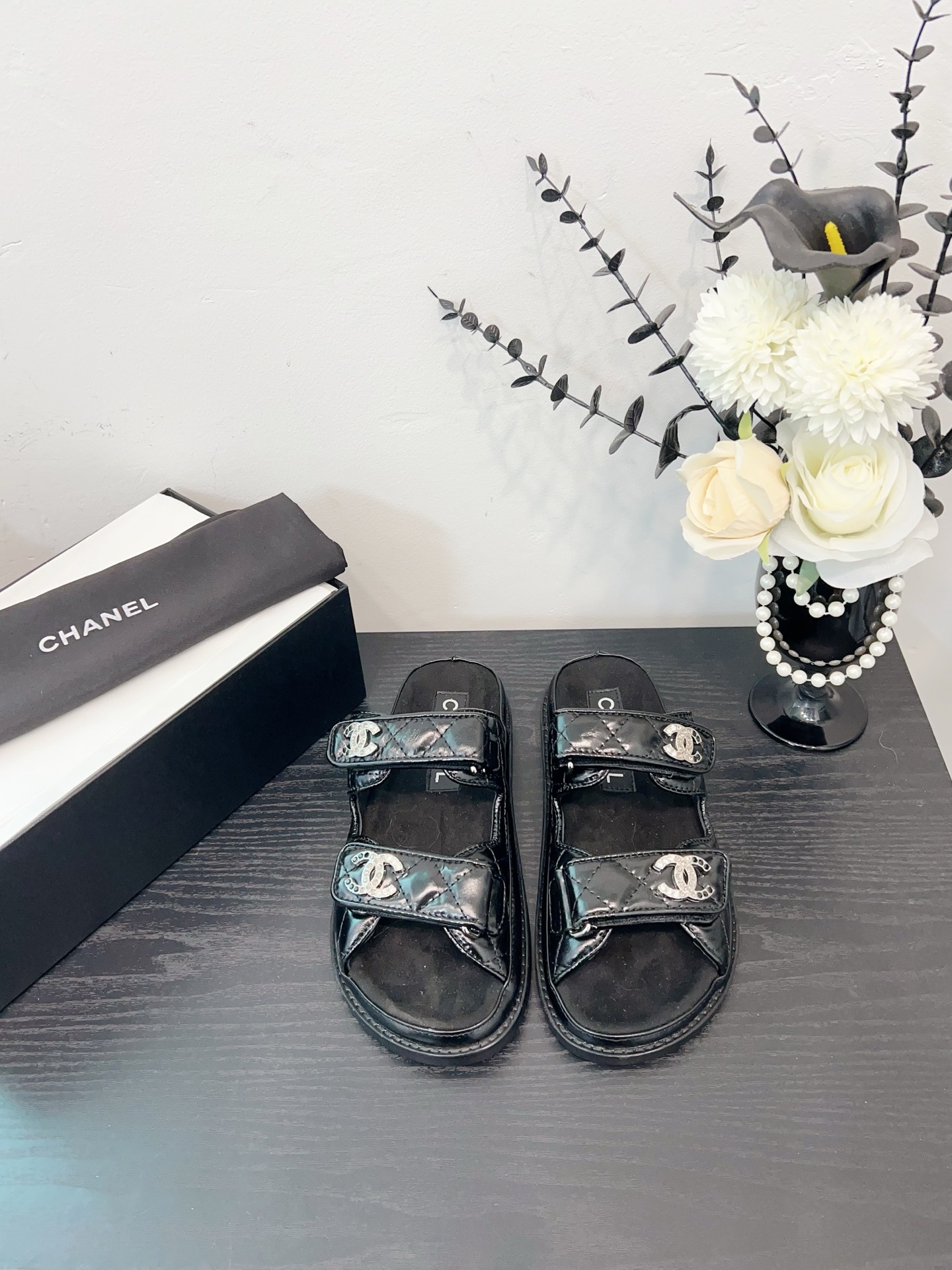 NO:252445,Black leather - semi-conveyed, semi-conveyed sandals, sandals19860909黑皮-半拖,半拖凉鞋,sandals,Women's Shoes