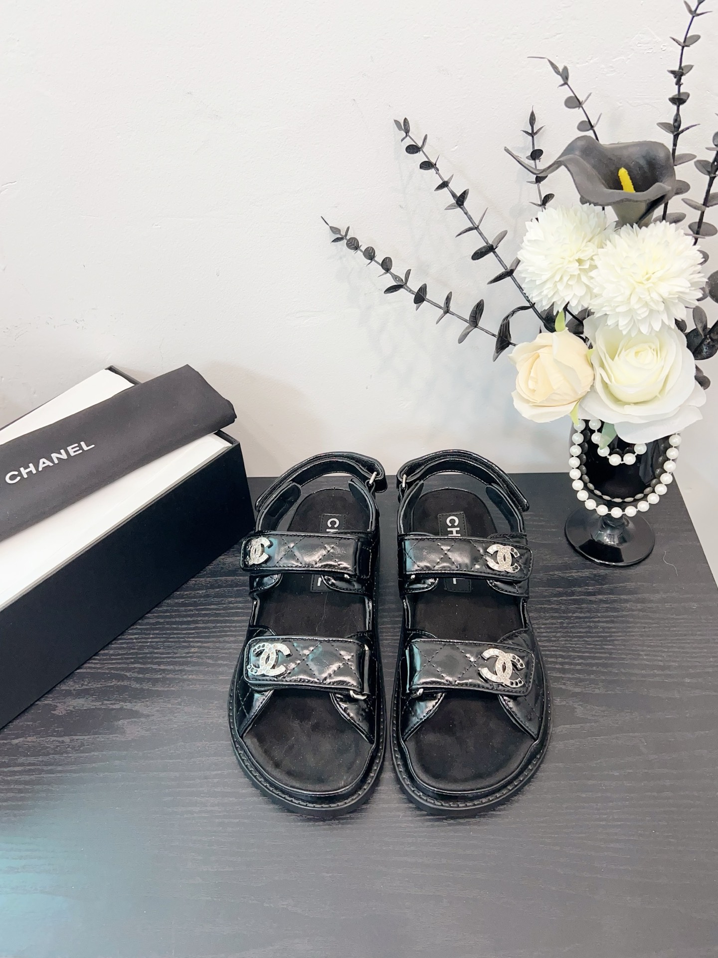 NO:252449,Black leather - sandals, semi-slide sandals, sandals19860909黑皮-凉鞋,半拖凉鞋,sandals,Women's Shoes