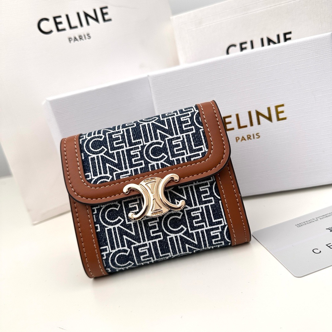 Celine Replicas
 Wallet Knockoff Highest Quality
 Blue Printing Cowhide Fashion