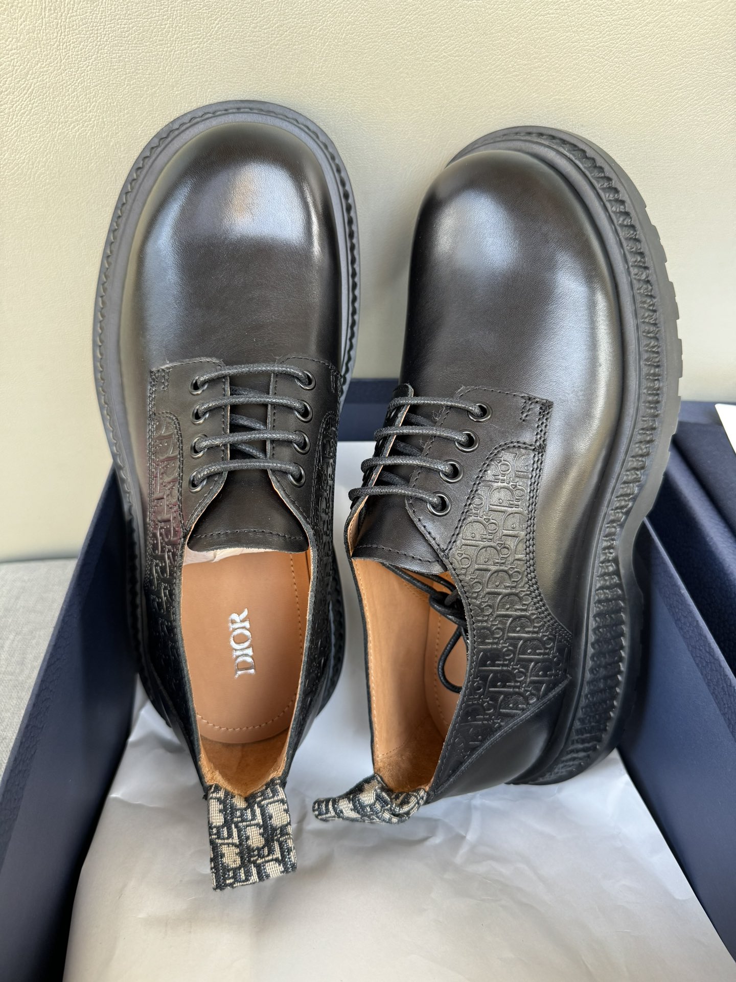 Dior Men's Leather Casual Dress Shoes, Lace-up, Anti-odor, Original Quality 8 i1711088817 1331 0