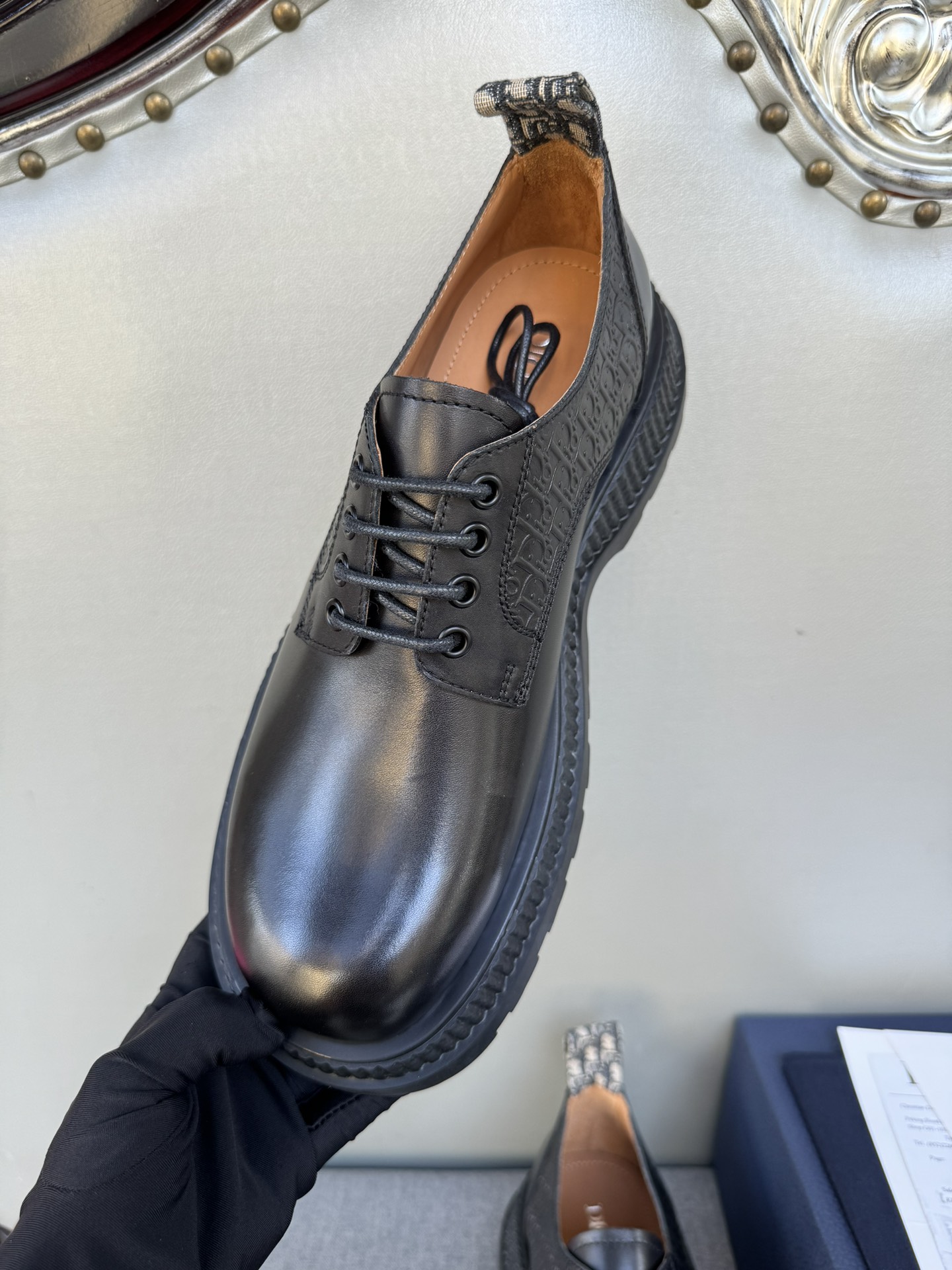 Dior Men's Leather Casual Dress Shoes, Lace-up, Anti-odor, Original Quality 5 i1711088817 9858 4