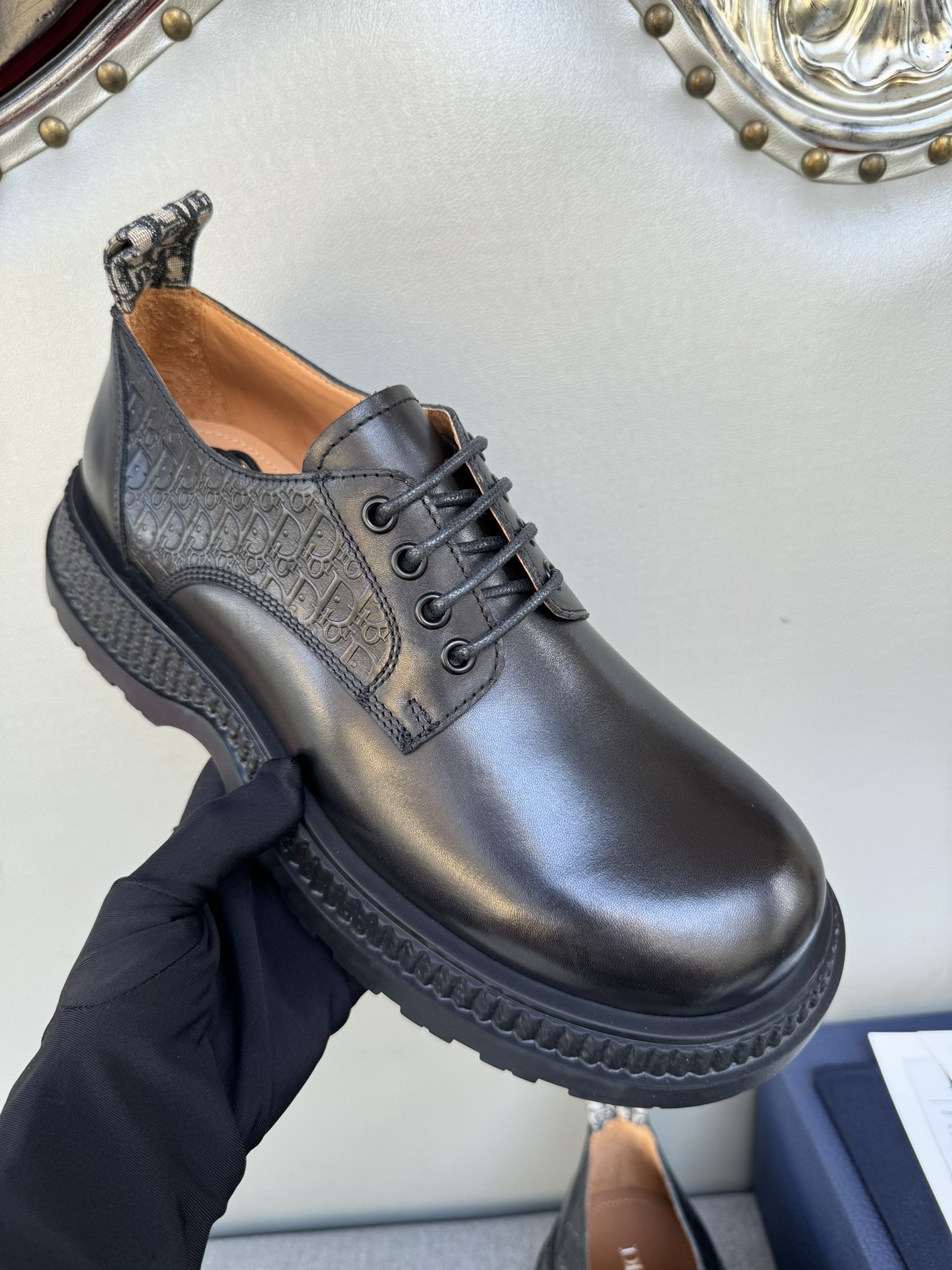 Dior Men's Leather Casual Dress Shoes, Lace-up, Anti-odor, Original Quality 4 i1711088818 1485 8