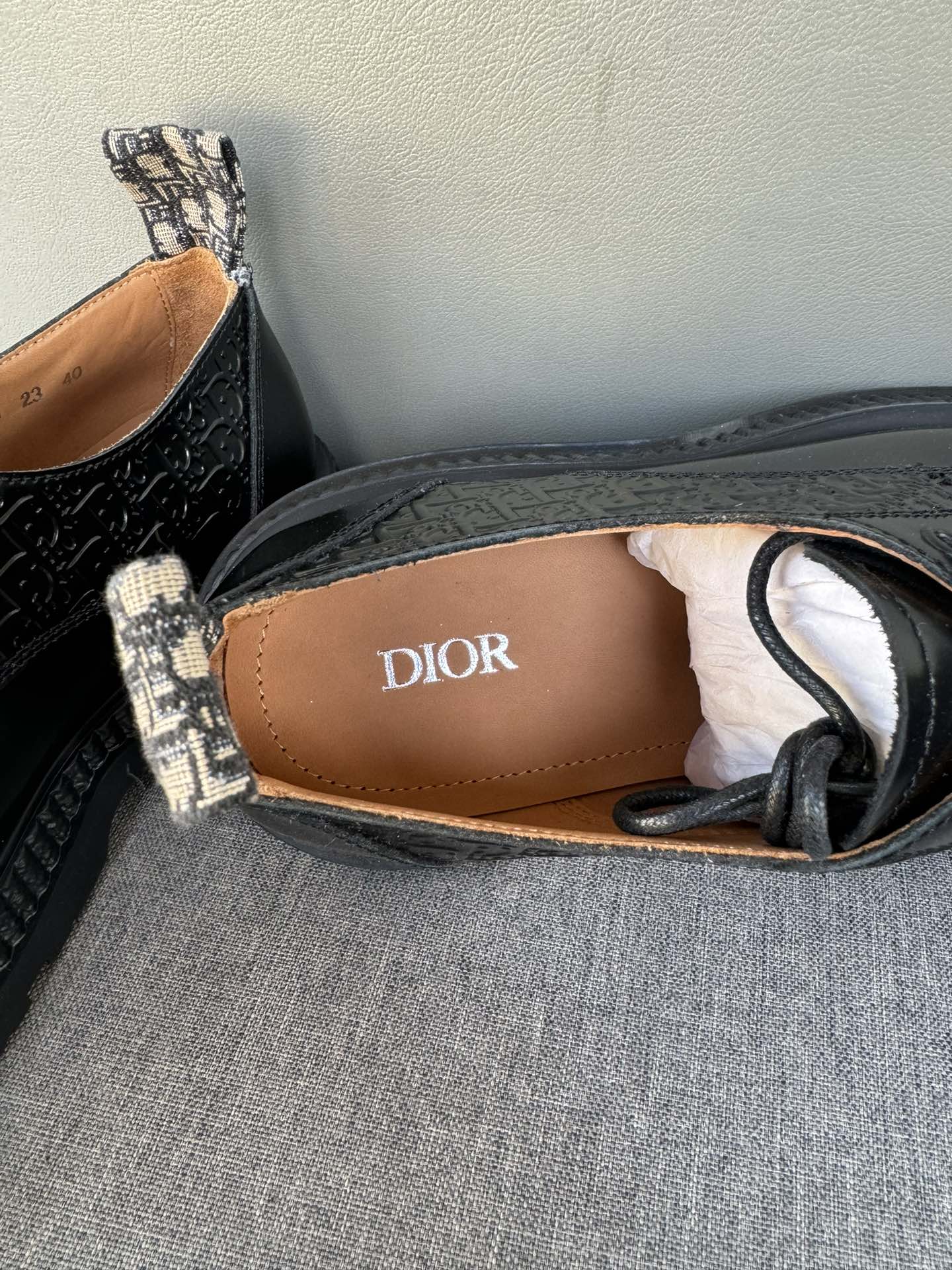 Dior Men's Leather Lace-Up Dress Shoes, Black, Sizes 39-44 6 i1711088888 2000 0