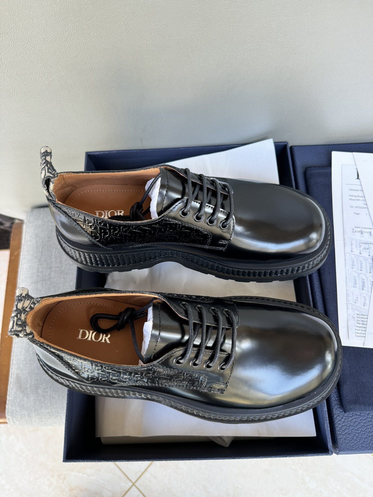 Dior Men's Leather Lace-Up Dress Shoes, Black, Sizes 39-44 7 i1711088888 5647 1
