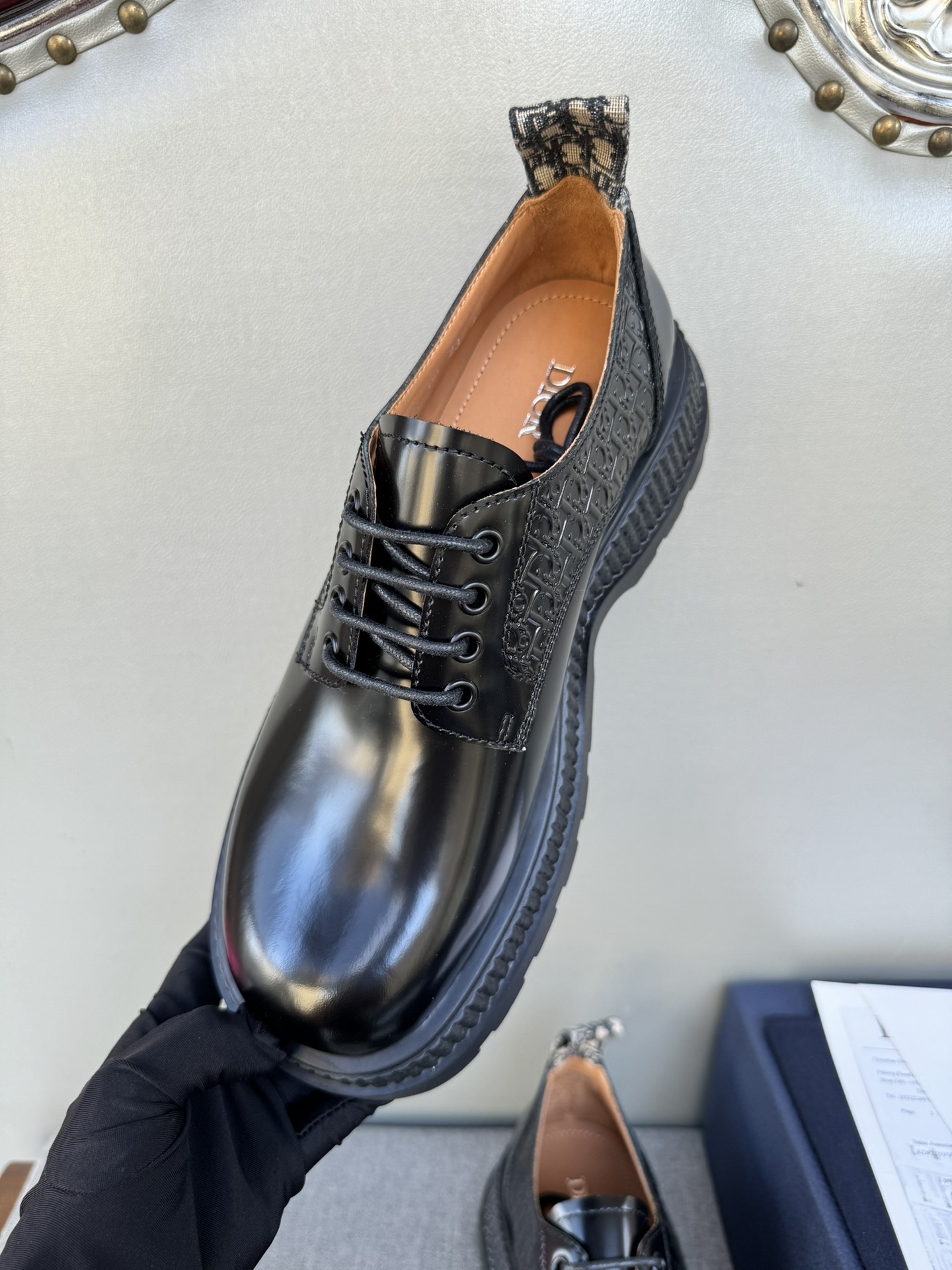 Dior Men's Leather Lace-Up Dress Shoes, Black, Sizes 39-44 5 i1711088889 9353 8