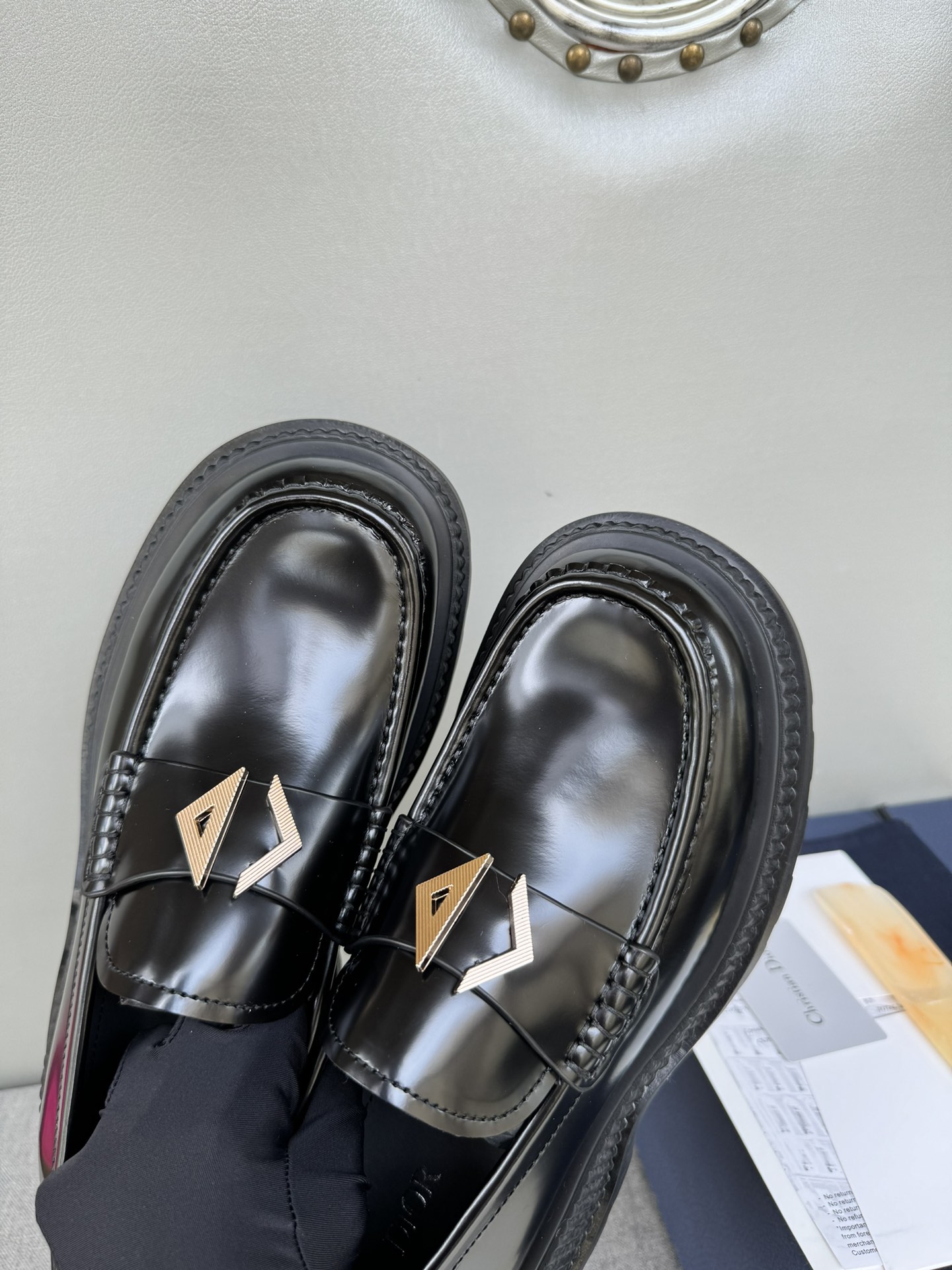 Dior Men's Casual Leather Loafers | Hand-stitched, Rubber Sole | Sizes 39-44 7 i1711089013 3713 2