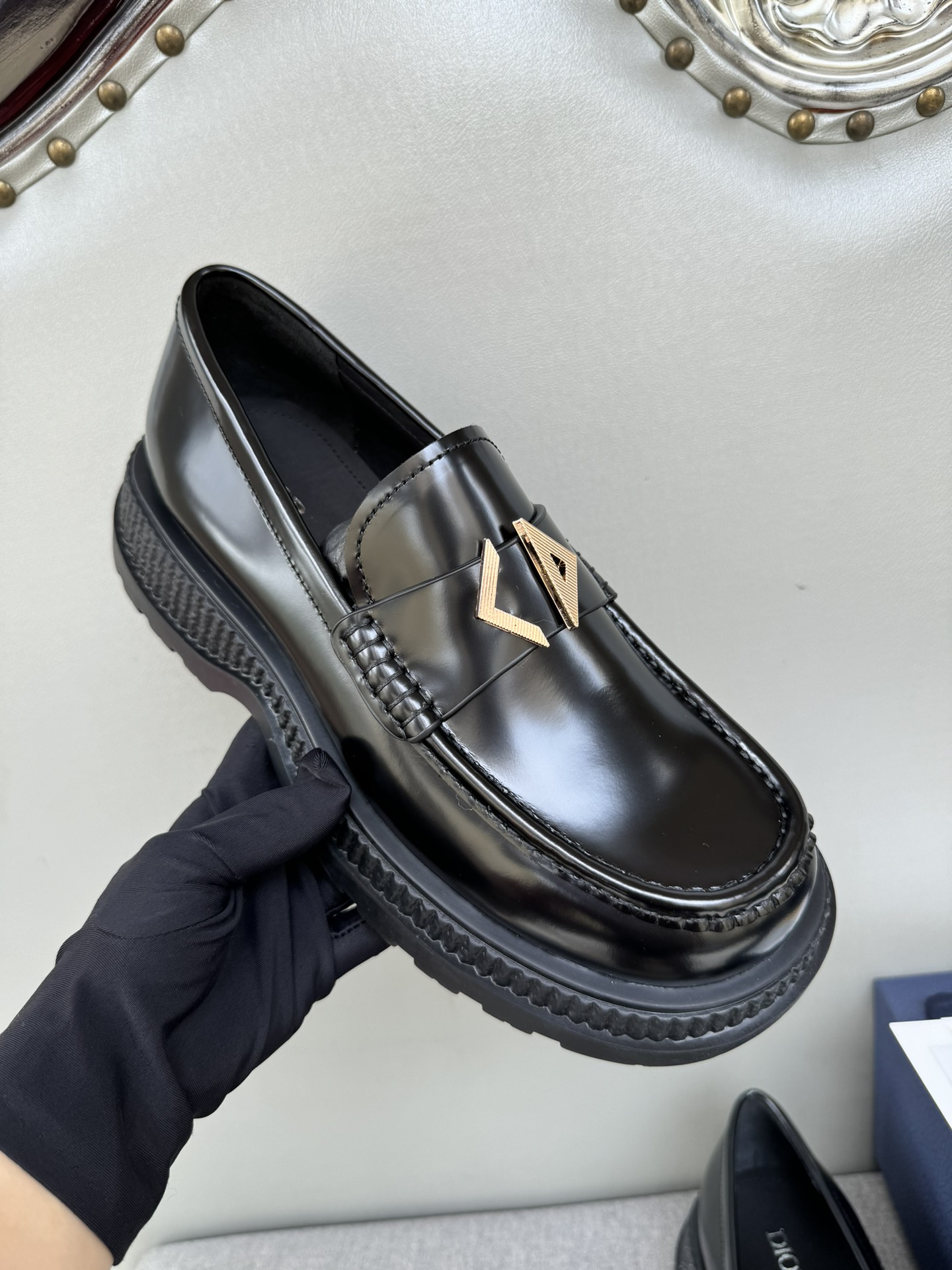 Dior Men's Casual Leather Loafers | Hand-stitched, Rubber Sole | Sizes 39-44 4 i1711089014 7733 5