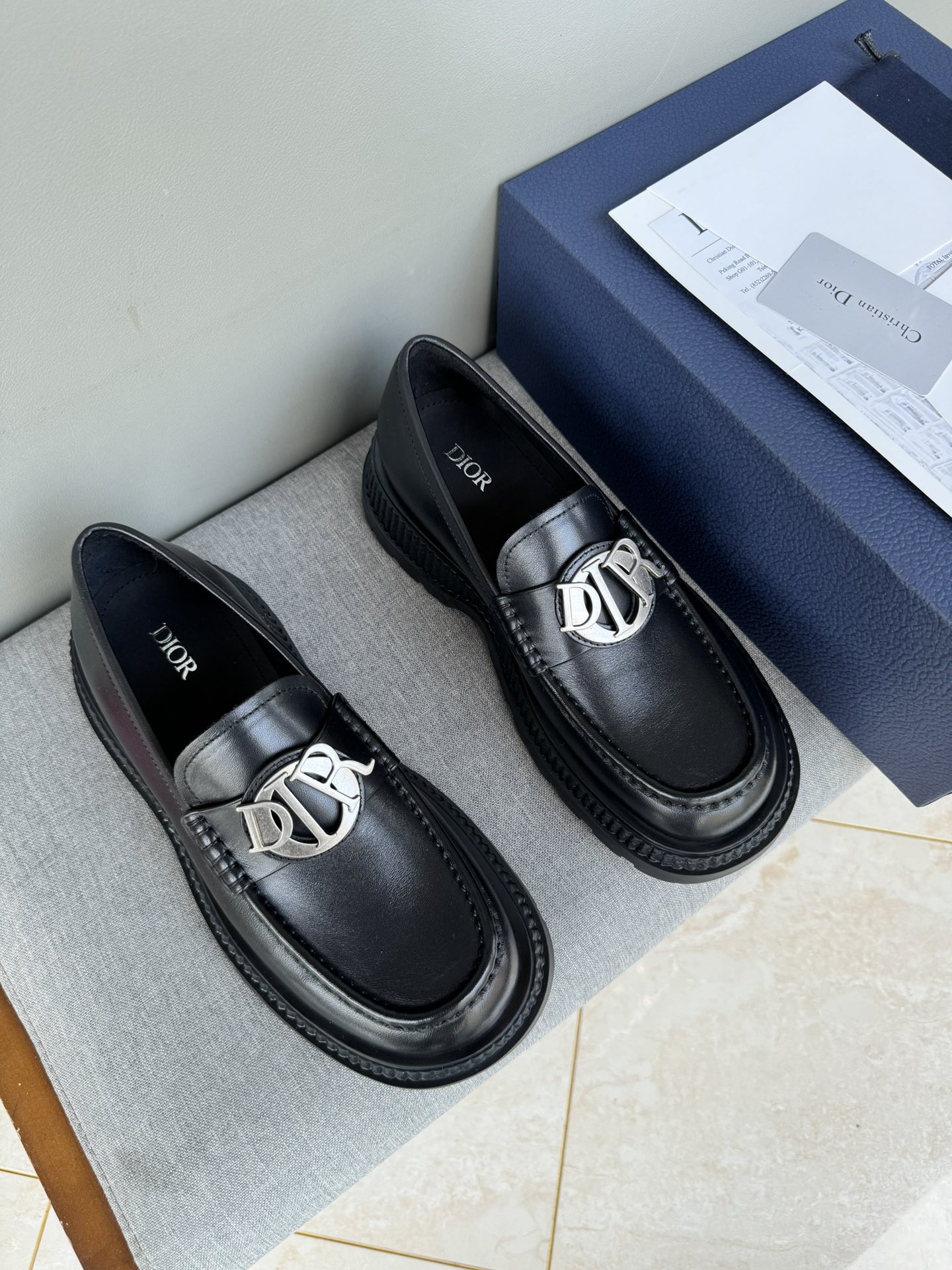 Dior Men's Casual Leather Loafers with Iconic Logo Detail, Sizes 39-44 2 i1711089399 2604 8