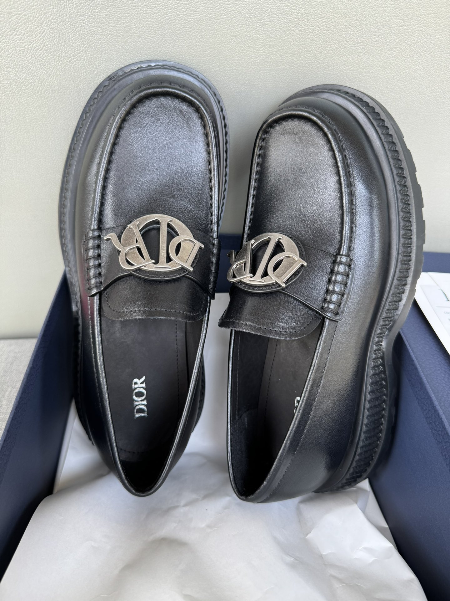 Dior Men's Casual Leather Loafers with Iconic Logo Detail, Sizes 39-44 8 i1711089399 8898 4