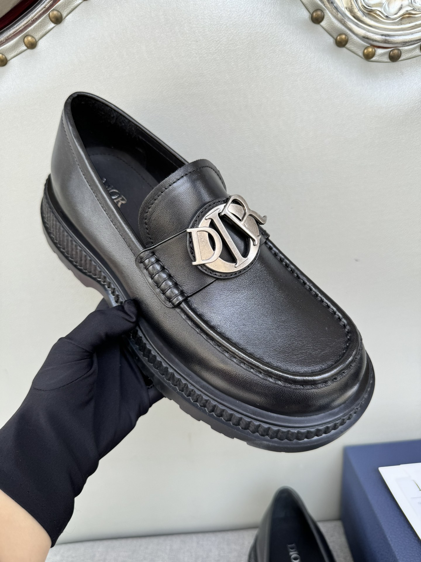 Dior Men's Casual Leather Loafers with Iconic Logo Detail, Sizes 39-44 4 i1711089399 9989 3